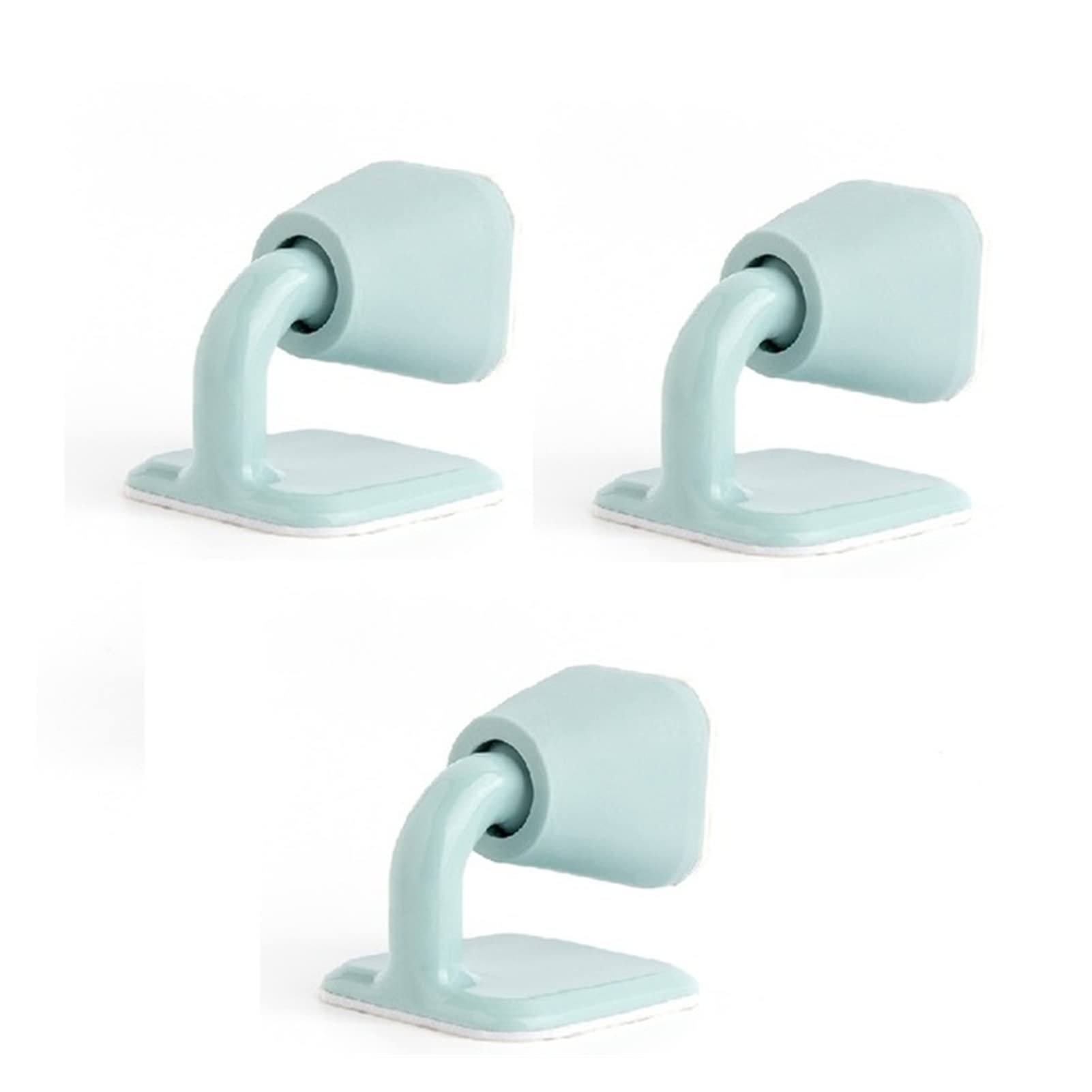 Magnetic Silicone Door Stopper - Self-Adhesive Non-Punch Wall Mounted Door Stop, 3PCS Set (5cm x 4.5cm) - Perfect for Home, Office, Nursery to Prevent Door Slamming and Protect Walls