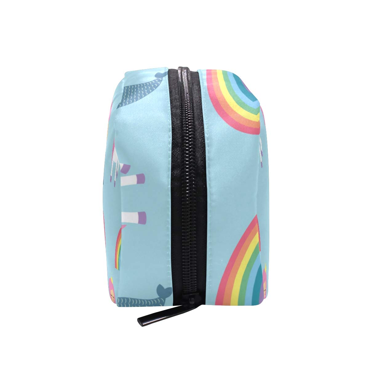 Waterproof Travel Makeup Bag for Women - Large Cosmetic Organizer with Mermaid & Unicorn Design - Perfect for Vacation, Gym, and Daily Use