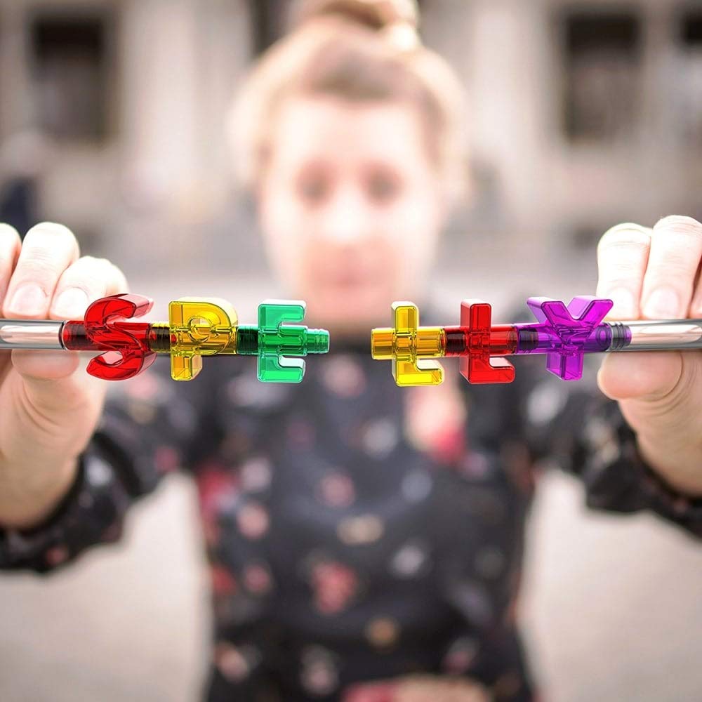 Spelly Straws - Fun Reusable Silicone Straws for Kids & Adults, Eco-Friendly Drinking Straws for Smoothies, Cocktails, and Iced Coffee at Home or Parties