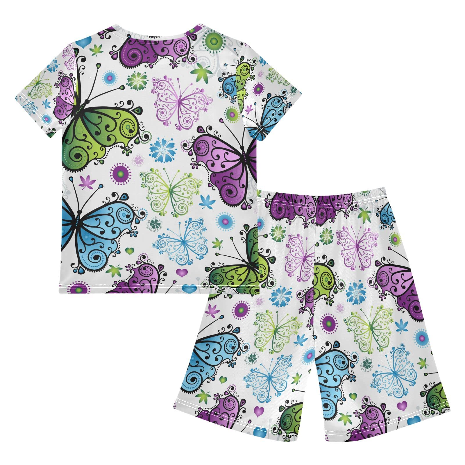 Spring & Summer Butterfly Print Boys Clothes Set - Cute Shorts Outfits for Toddler Boys & Girls | Playwear for Outdoor Activities & Casual Wear