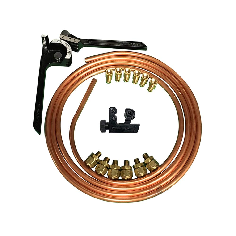 Premium Copper Oil Line Kit for Harley Davidson Motorcycles - Heavy-Duty Braided Steel Lines for Choppers & Bobbers - Perfect for Custom Builds and High-Performance Upgrades