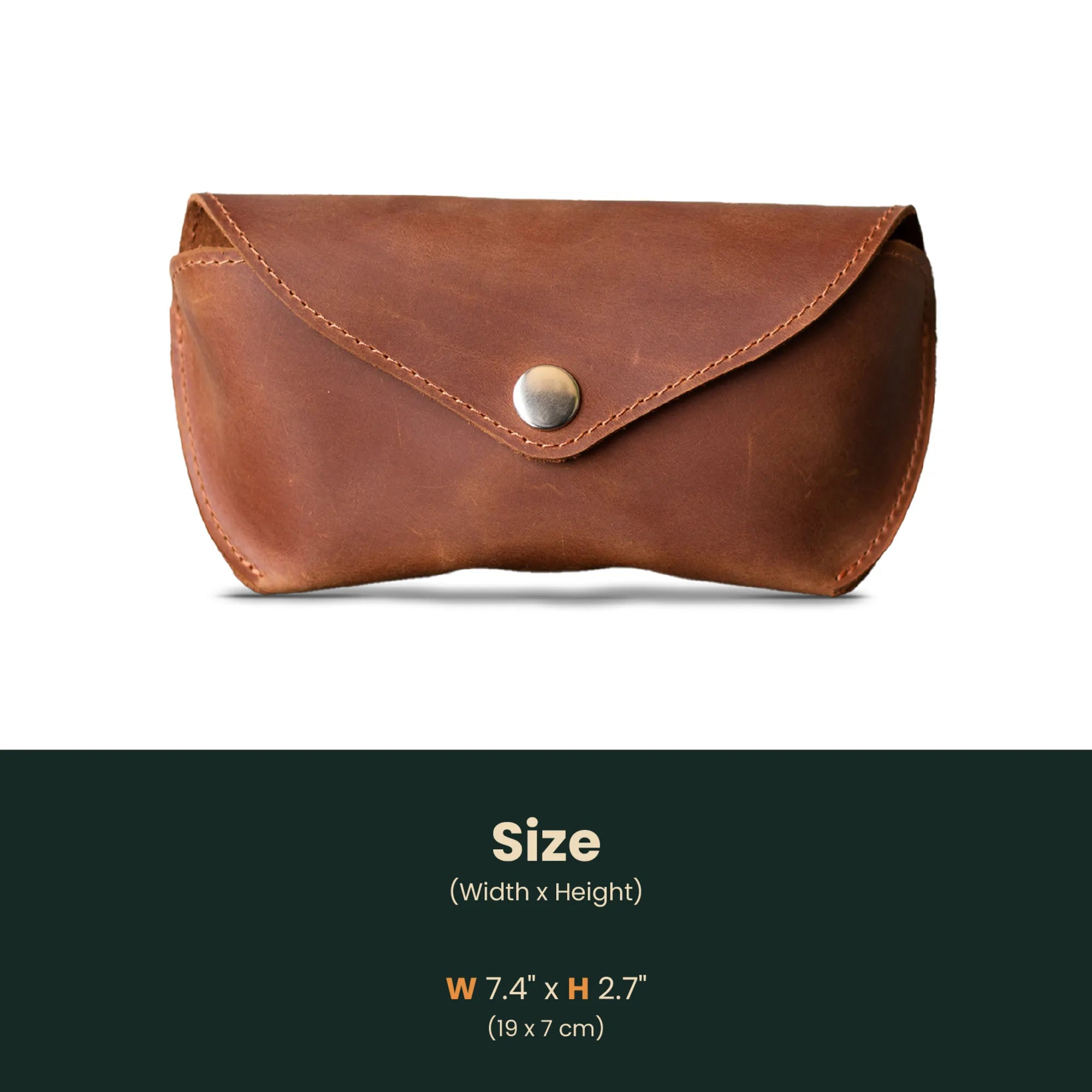 Premium Genuine Leather Glasses Case - Durable & Stylish Eyewear Holder for Men & Women - Perfect for Travel, Work & Everyday Use