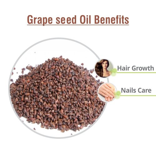 Organic Cold-Pressed Grape Seed Oil (Vitis Vinifera) - 100% Pure, Undiluted Carrier Oil for Skin & Hair Care - Rich in Omega 3 & Antioxidants - 30ml with Dropper - Perfect for Facial Massage, Hair Treatment & DIY Beauty Recipes