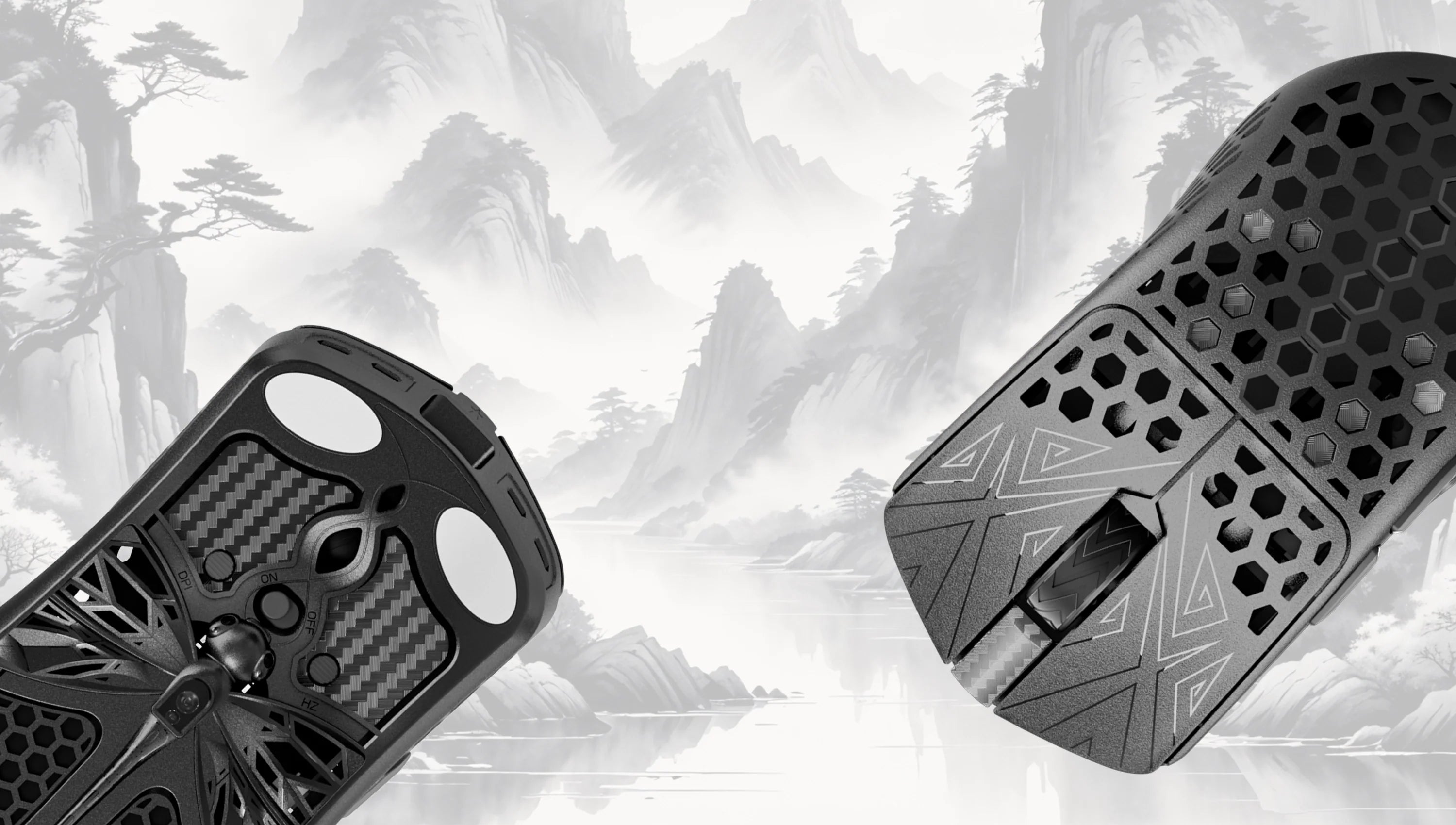 Arbiter Studio AKITSU 8K Wireless Gaming Mouse - Ultra Lightweight Carbon Fiber Design for PC, Mac, Laptop - Perfect for FPS, MOBA, Esports & Competitive Gaming