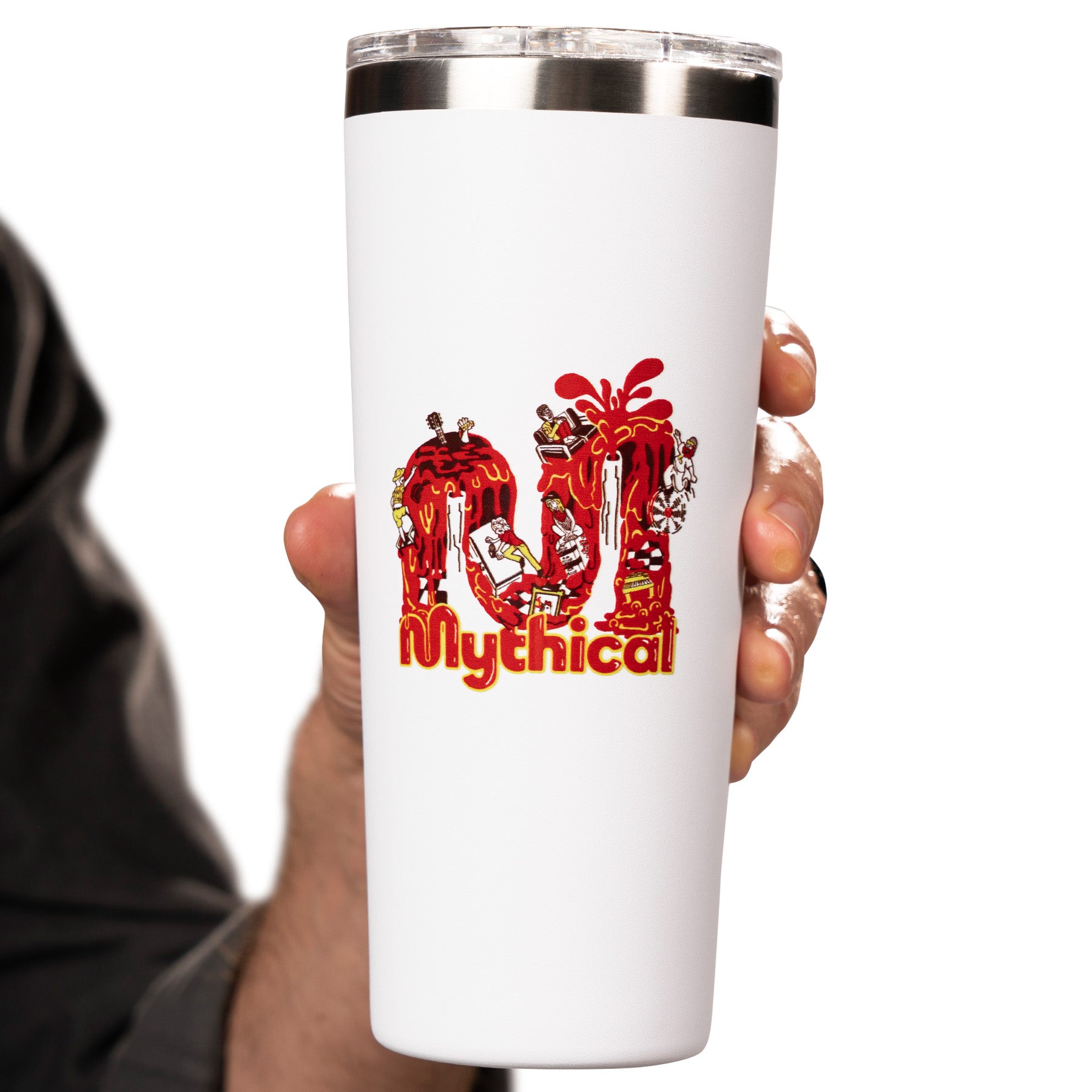 Insulated Travel Mug with Leak-Proof Lid - Mythical Floor Is Lava Design - Perfect for Coffee, Tea & Hot Drinks On-The-Go