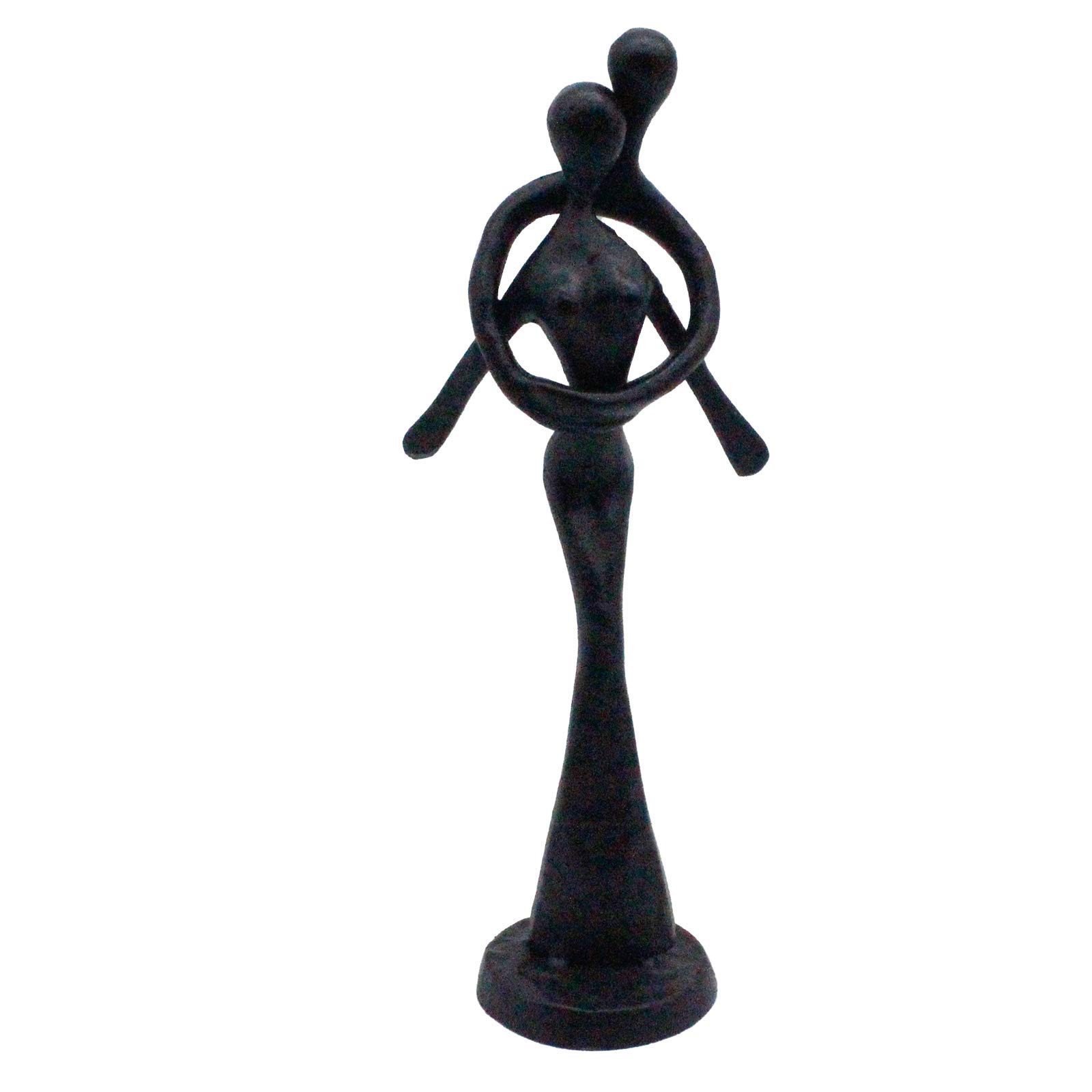 Plexon Romantic Couple Embrace Iron Sculpture Figurine - Elegant Home Decor, Unique Anniversary Gift for Couples - Perfect for Wedding, Valentine's Day & Home Decoration
