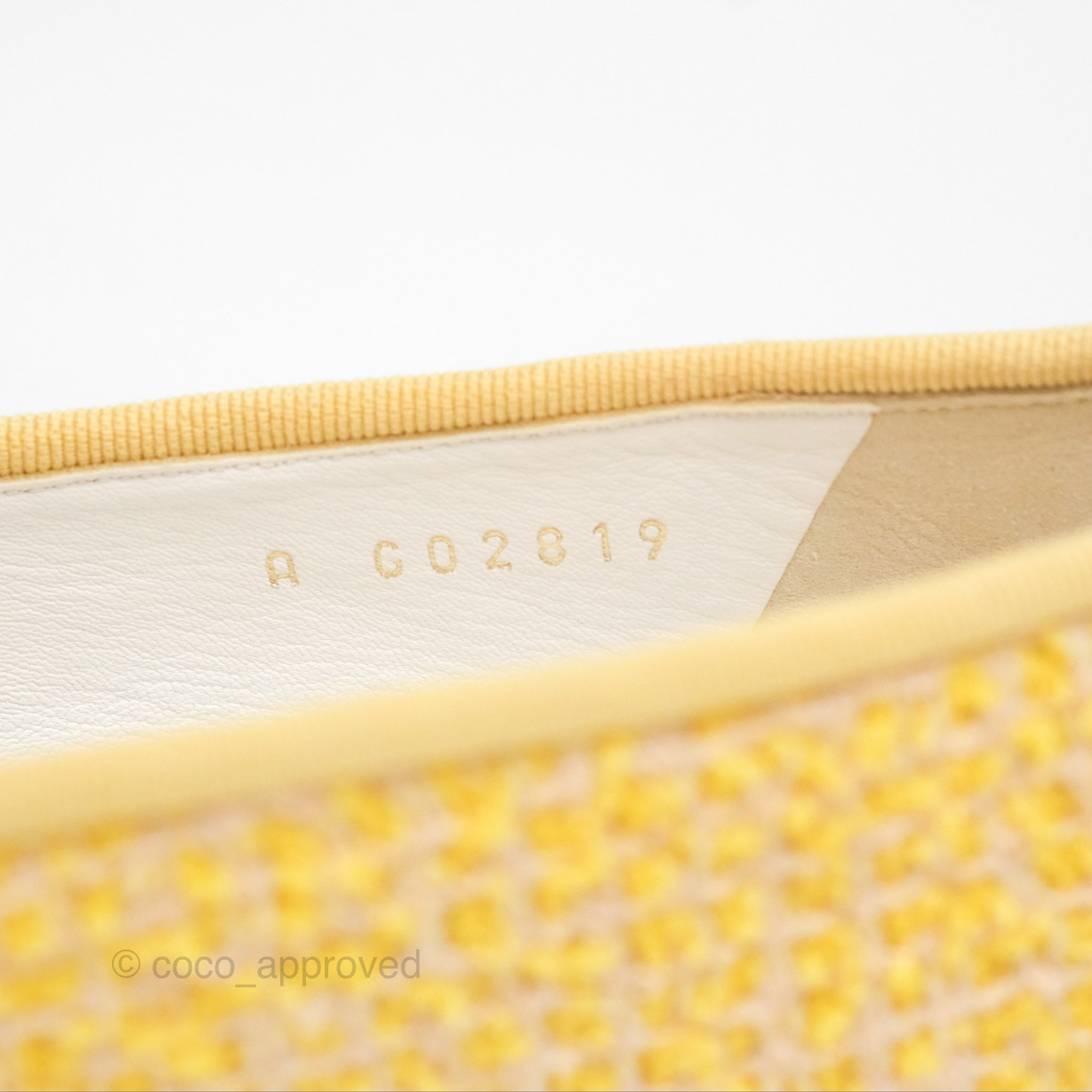 Chanel Ballerina Flats in Yellow Tweed with White Accents - Women's Size 37 (US 7) | Classic Comfortable Ballet Shoes for Work, Date Night & Casual Outings