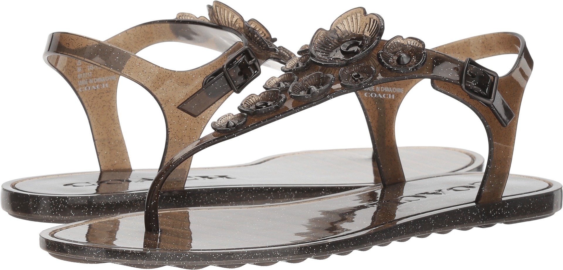 COACH Women's Tea Rose Jelly Sandals - Comfortable Summer Slides with Floral Design | Perfect for Beach, Poolside, and Casual Outings