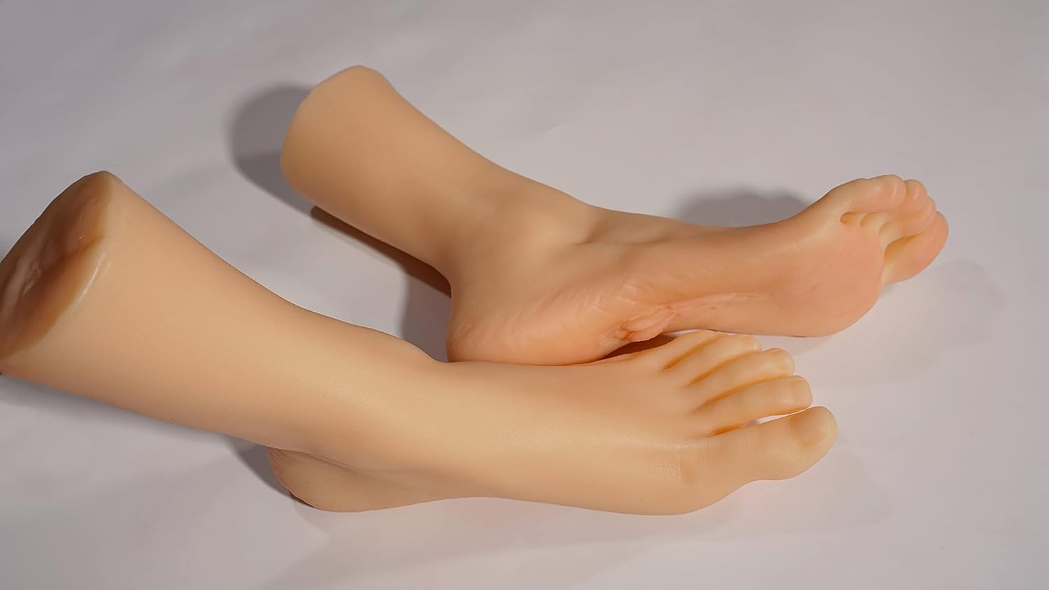 Silicone Female Model Feet for Displaying Jewelry, Sandals, Socks - 1 Pair - Perfect for Artists, Shoe Stores & Photography Studios
