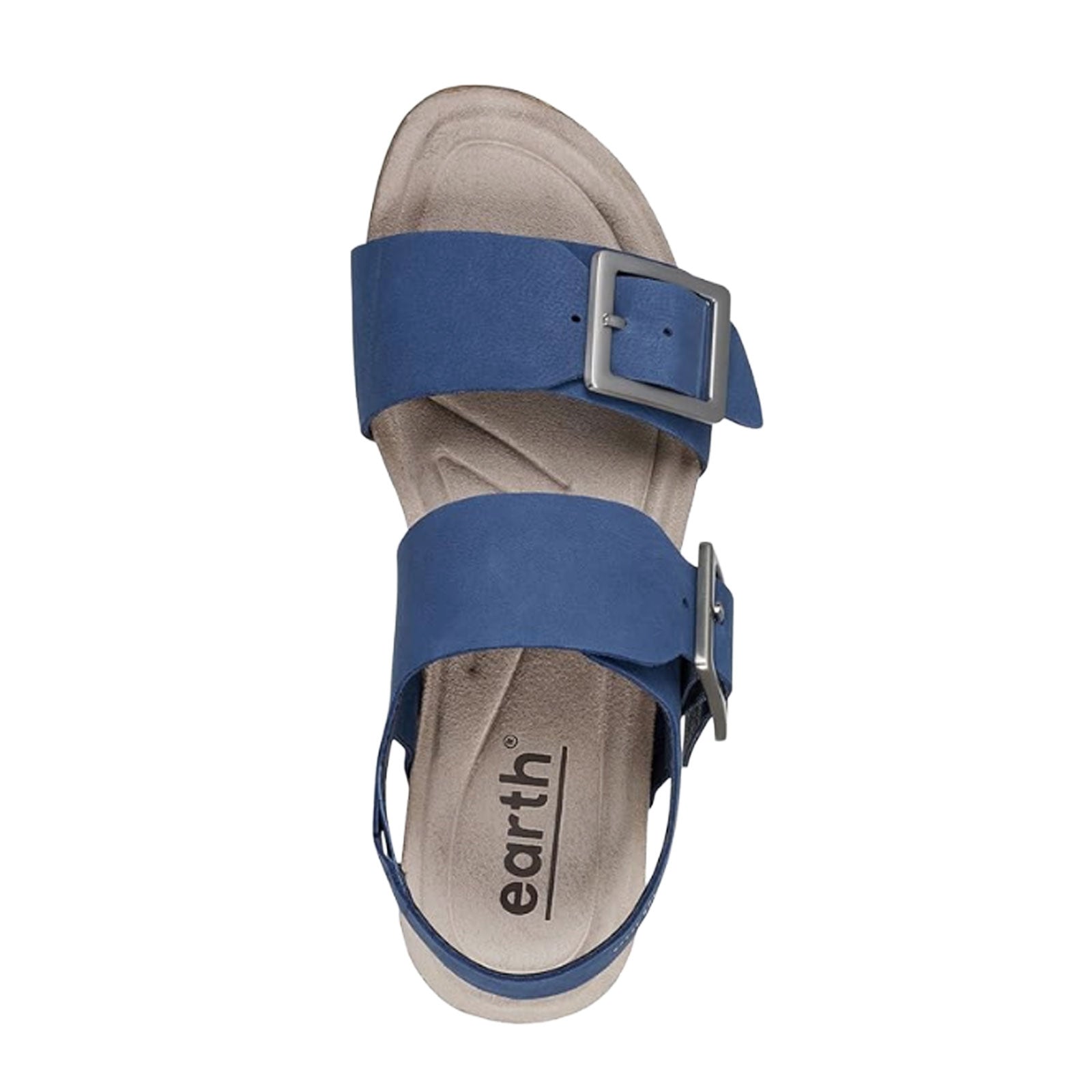 Women's Earth Willa Wedge Sandal - Dark Blue Comfortable Summer Beach Shoes for Outdoor Walking & Vacation