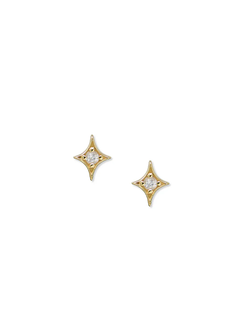 14K Gold Diamond Stud Earrings for Women - 1/2 Carat Round Cut Real Diamond Earrings for Everyday Wear & Special Occasions