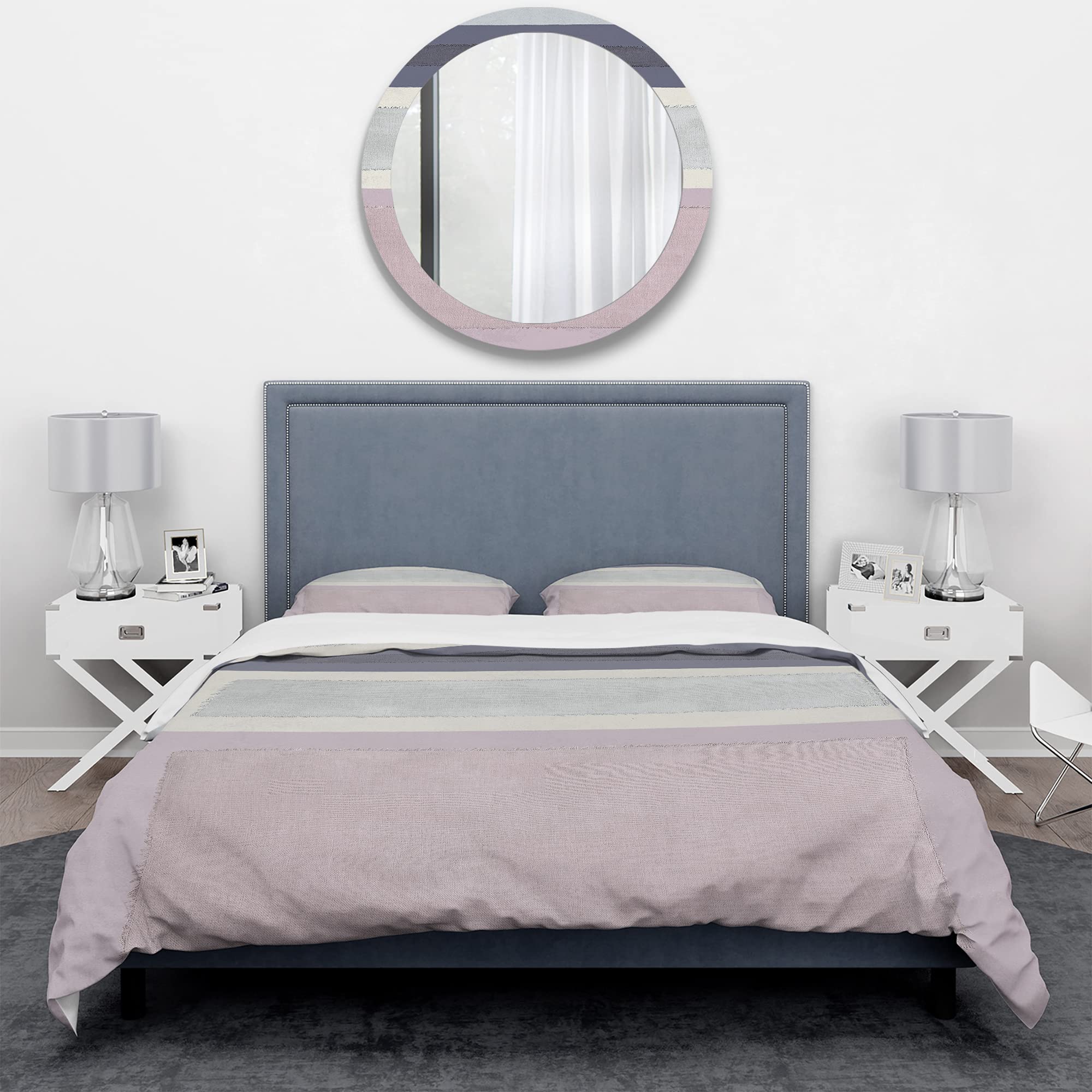 Modern Abstract Pink Duvet Cover Set King - 3-Piece Contemporary Bedding for All Seasons