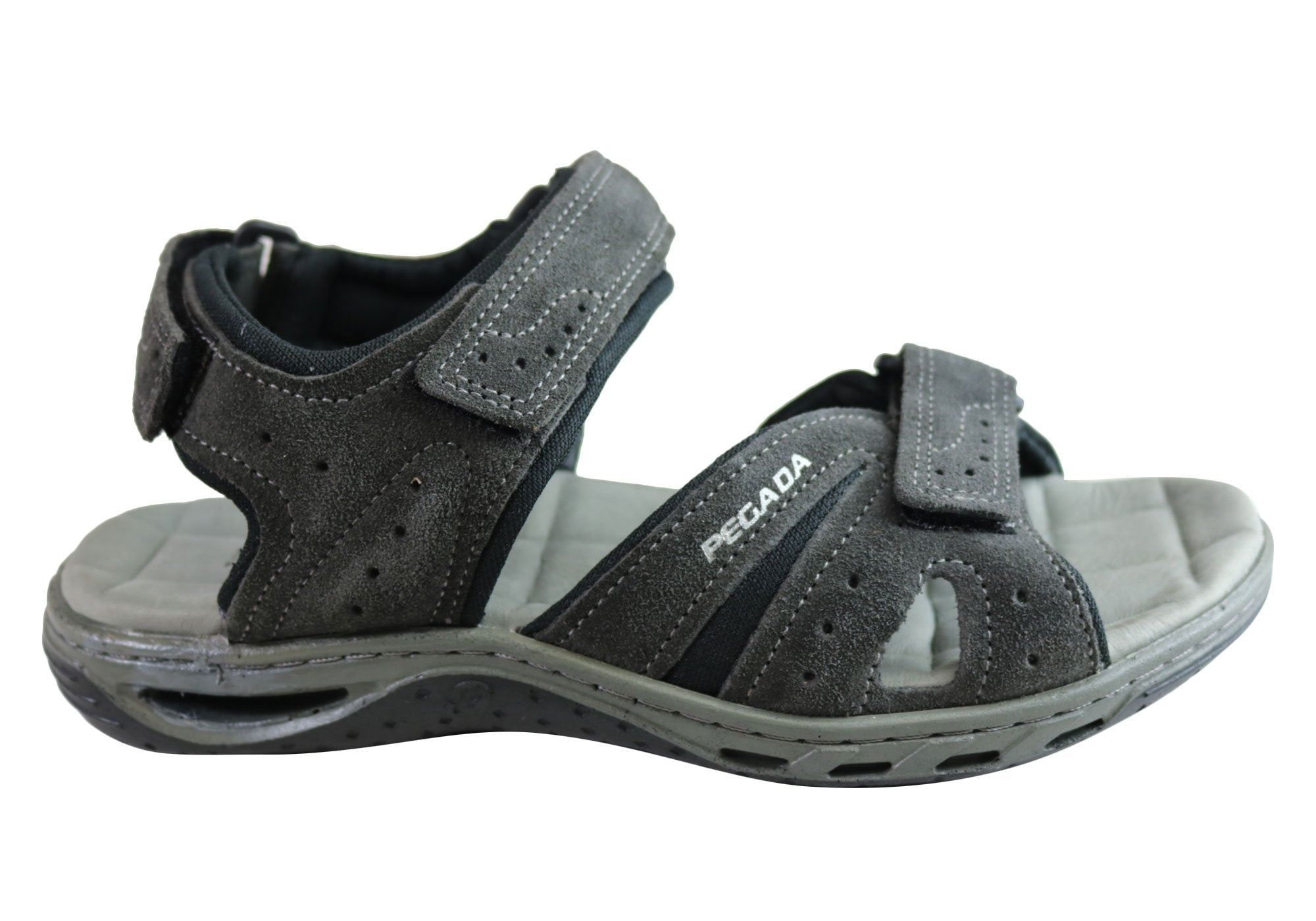 Pegada Jarrod Men's Leather Comfort Cushioned Sandals - Handmade in Brazil - Perfect for Beach, Vacation & Summer Outdoor Activities