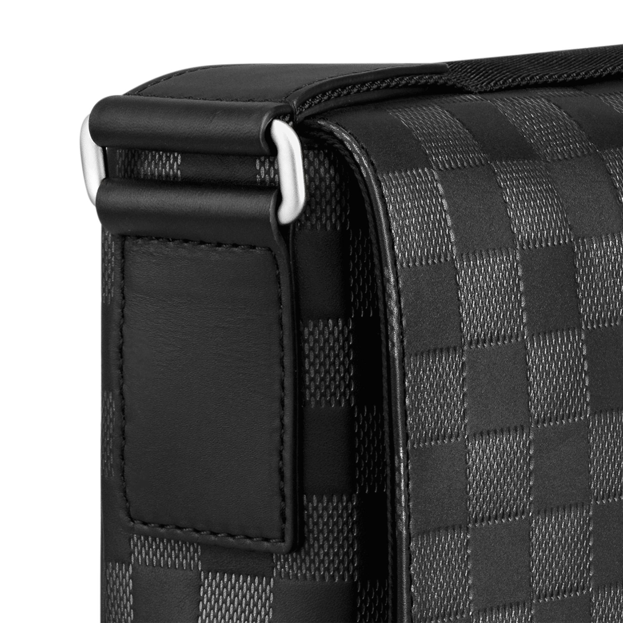 LV District PM Damier Infini Leather Onyx Crossbody Bag - Luxury Designer Handbag for Women, Perfect for Work, Travel & Everyday Use