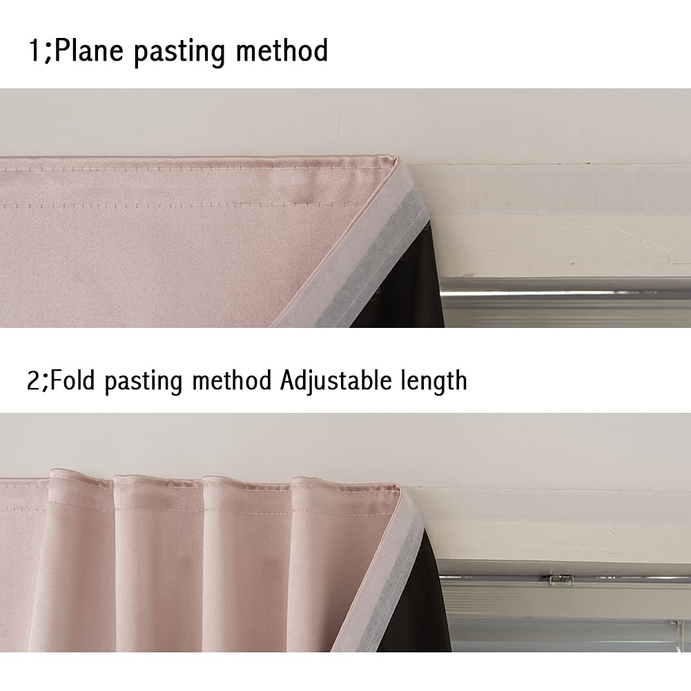 Autohesion Blackout Curtains - Thermal Insulated Window Drapes for Bedroom & Kitchen (1 Panel, 35