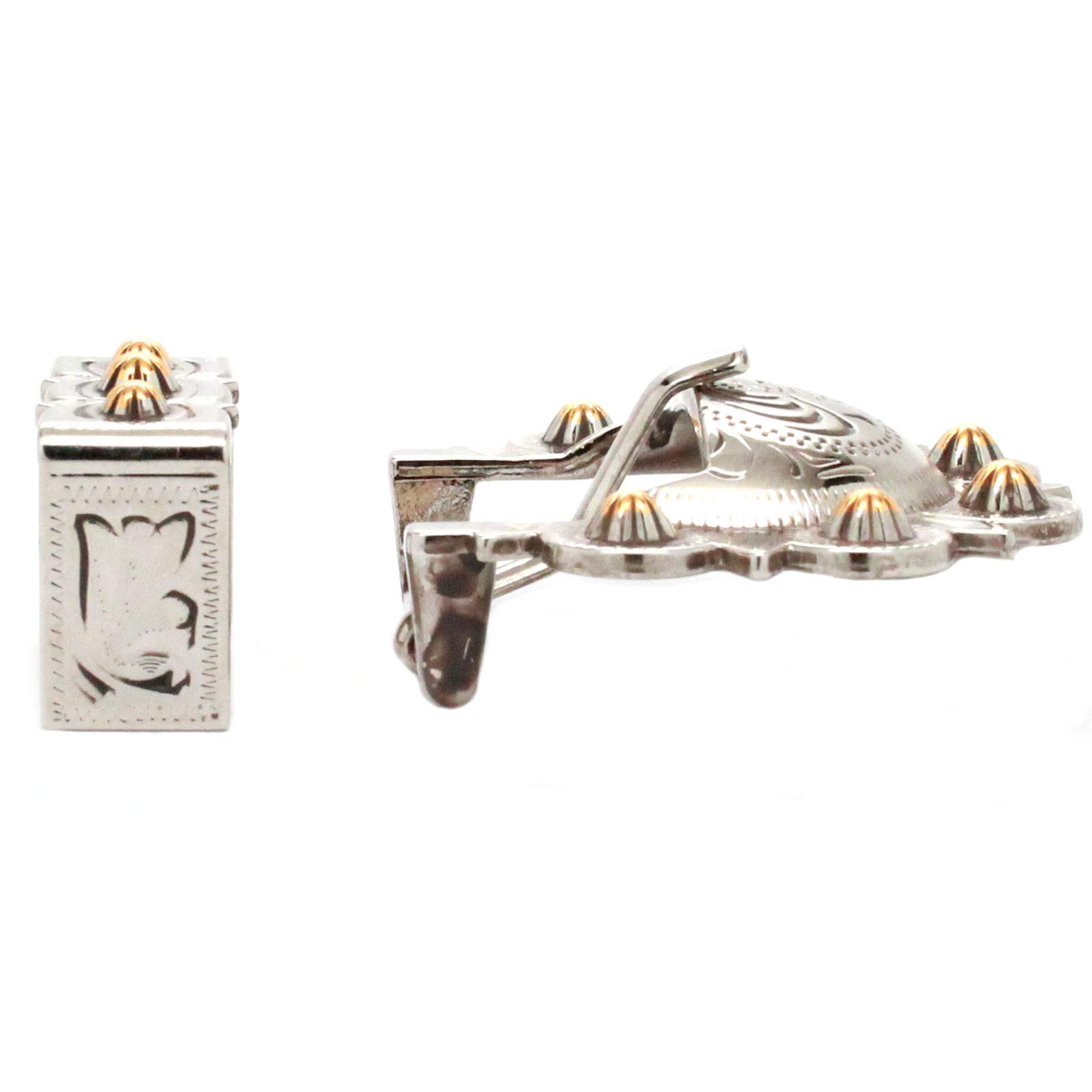Stecksstore Calgary Berry Buckle and Loop Set - Antique Nickel & Rose Gold 3/4 Inch (4507-60) - Perfect for Handbags, Belts, and DIY Leather Craft Projects