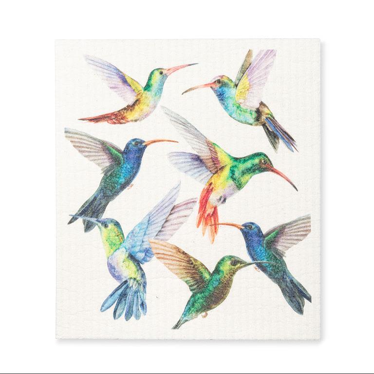 Premium Swedish Sponge Towel with Hummingbird Design - Soft, Absorbent & Eco-Friendly for Kitchen, Bathroom & Cleaning - Abbott Brand