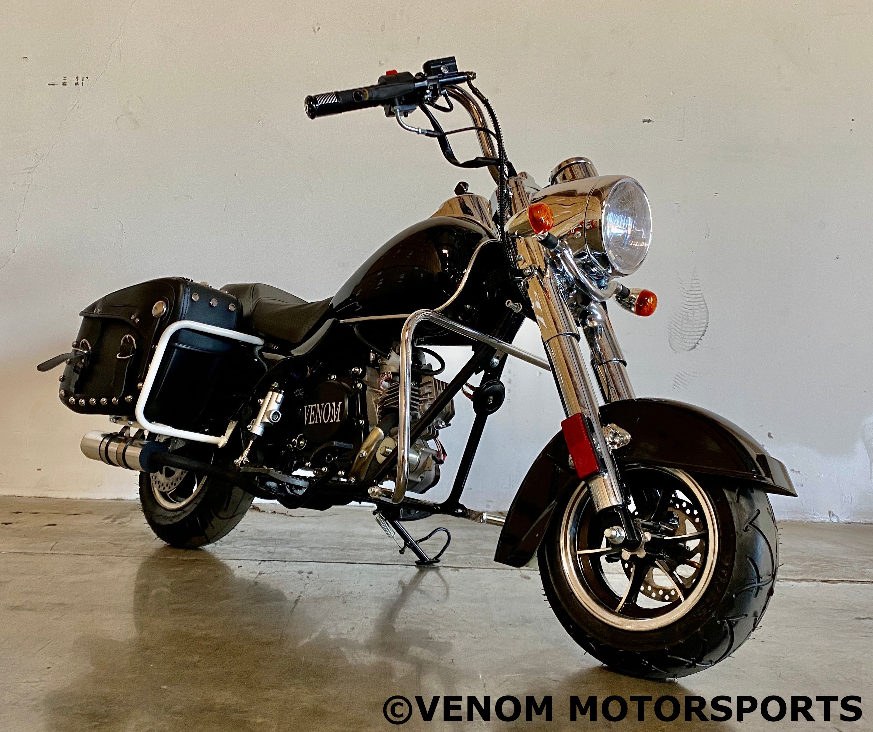 Venom FatBoy 50cc Kids Mini Chopper Motorcycle - Automatic Transmission Gas-Powered Bike for Boys & Girls - Perfect for Backyard Riding, Neighborhood Cruising & Beginner Motorcycle Training