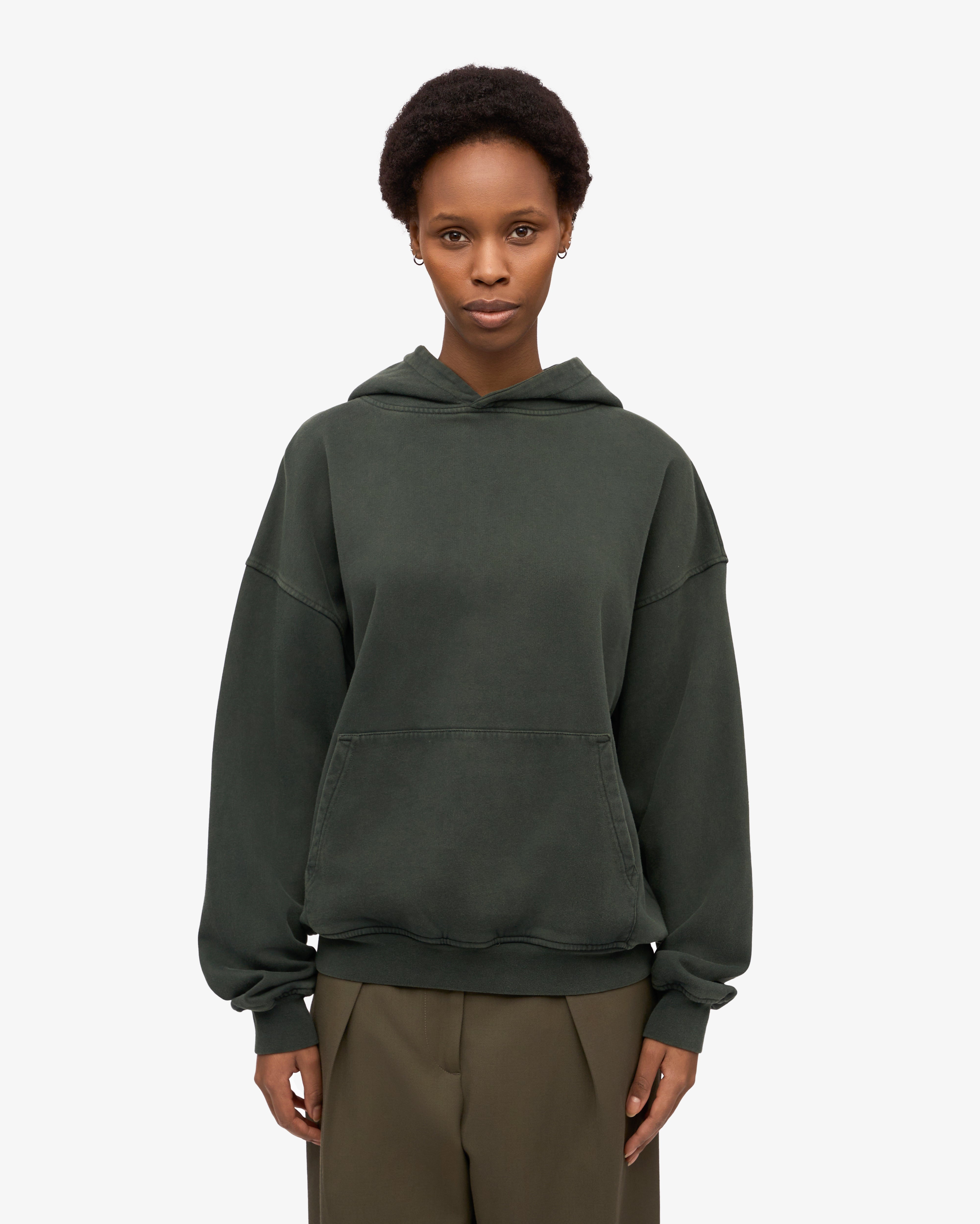 Organic Oversized Hoodie - Midnight Forest Green | Cozy Unisex Pullover for Men & Women | Perfect for Casual Wear, Lounging & Outdoor Activities