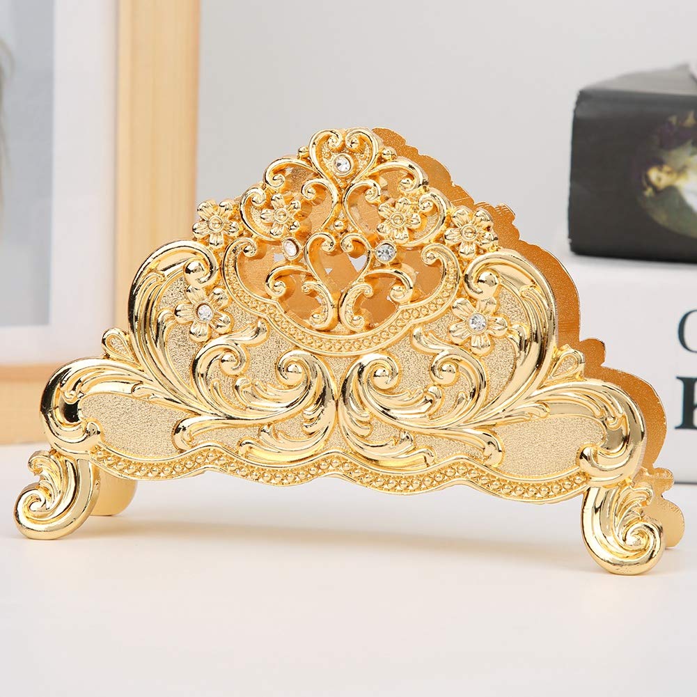 Premium Gold Paper Towel Holder Stand - Sturdy Kitchen & Countertop Towel Rack for Home, Restaurant, Hotel & Cafe Use - Ideal for Easy Access & Space Saving in Kitchens, Bathrooms & Dining Areas
