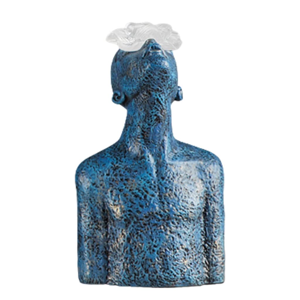 Abstract Blue Figure Sculpture - Modern Art Ornament for Living Room, Entrance & Office Decor - Creative Desktop Decoration (Shape A) - Perfect for Home, Workspace & Gift Giving