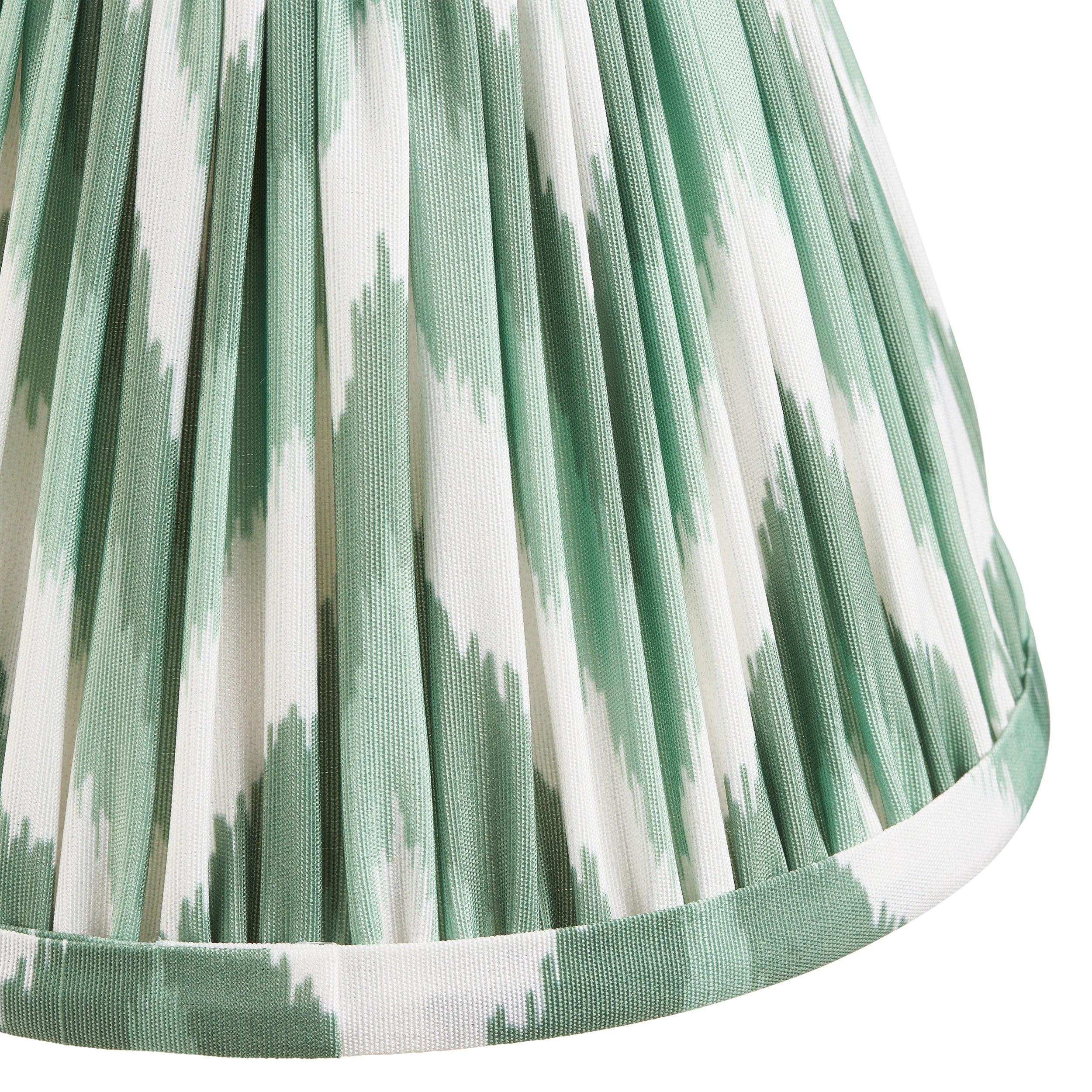 Vintage Dome Arc Brass Wall Light with 16cm Zigzag Cotswold Green Shade - Perfect for Bedroom, Living Room & Hallway Lighting