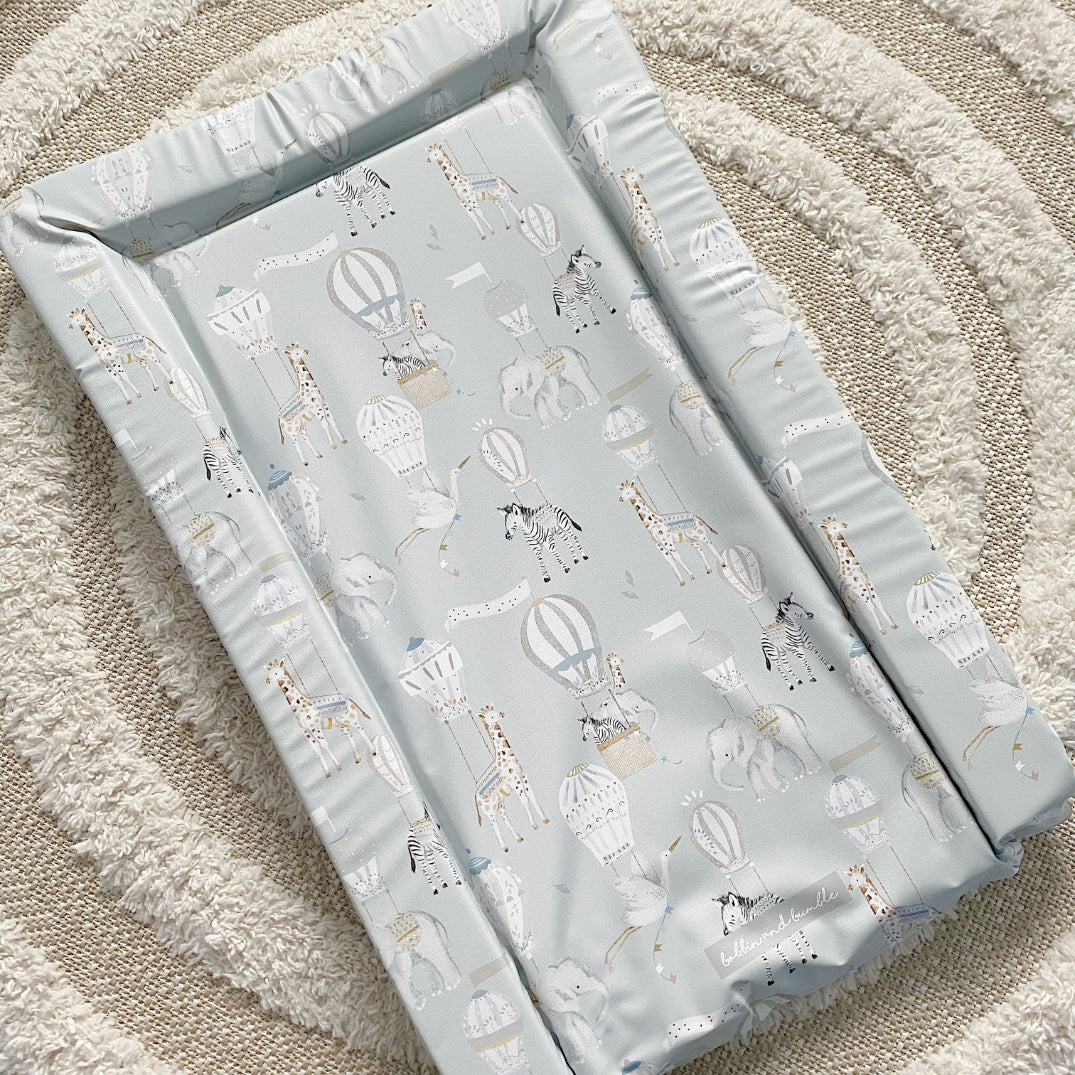 Premium Baby Changing Mat with Adorable Hot Air Balloons Print - Waterproof, Non-Slip & Portable for Nursery, Travel & Diaper Changes