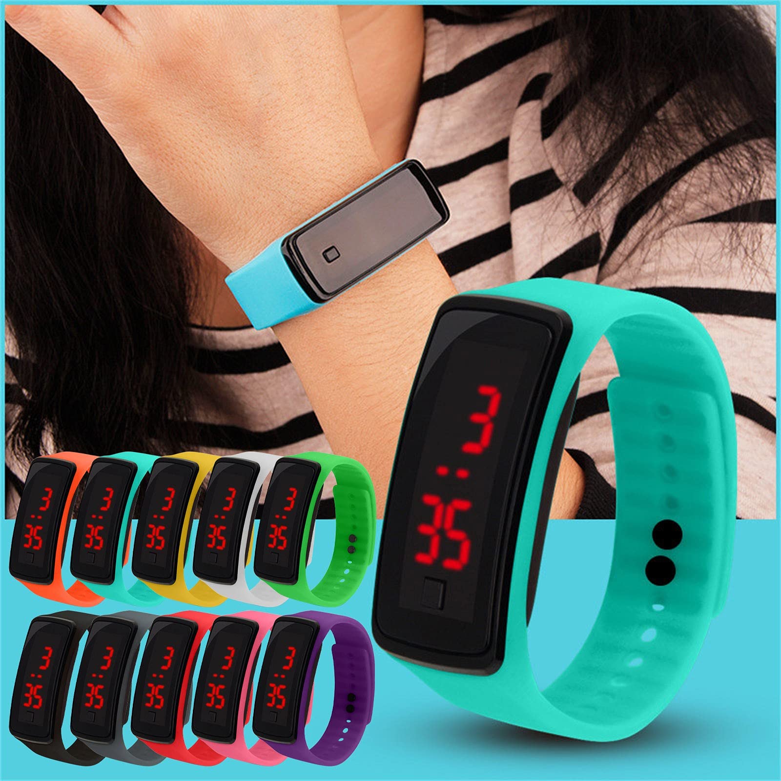 Kids Digital Sports Watch - Large LED Screen Smartwatch for Boys & Girls | Outdoor Fitness & Activity Tracker