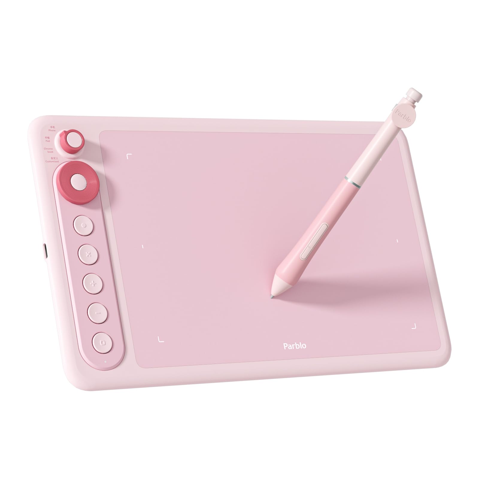 Parblo Intangbo X7 7.2x4.5 Inch Digital Drawing Tablet with Battery-Free Stylus, 6 Custom Shortcut Keys & Mode Switch - Graphic Tablet for Digital Art, Design, Online Teaching - Compatible with Windows, Mac, Android