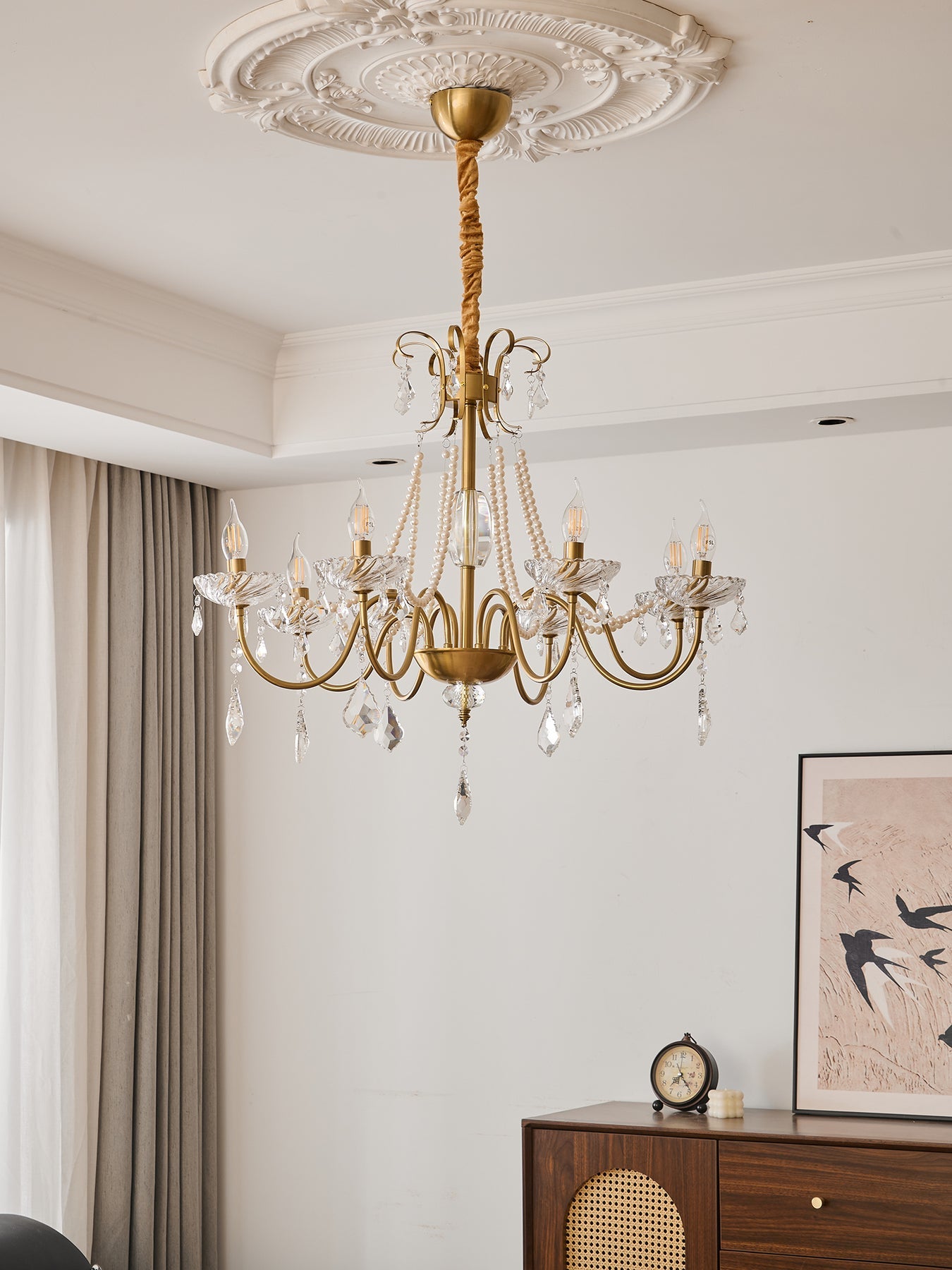 Arcadia Crystal Chandelier - Elegant Modern Ceiling Light Fixture for Dining Room, Living Room & Bedroom Decor | Perfect for Home, Wedding & Luxury Interior Design
