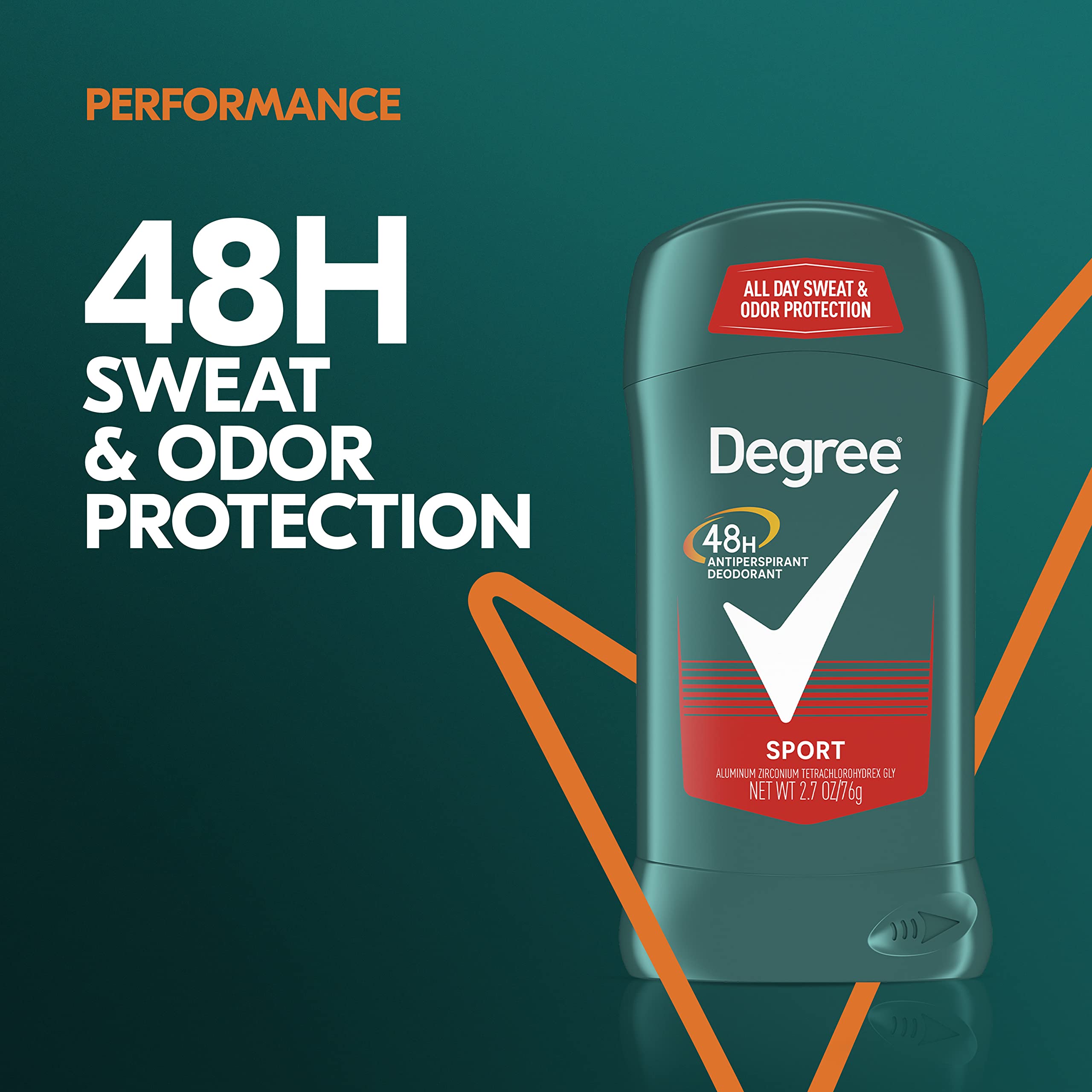 Degree Men Original Antiperspirant Deodorant - 48-Hour Sweat & Odor Protection, Extreme Blast Scent, 2.7 oz (Pack of 6) - Ideal for Gym, Work & Daily Freshness