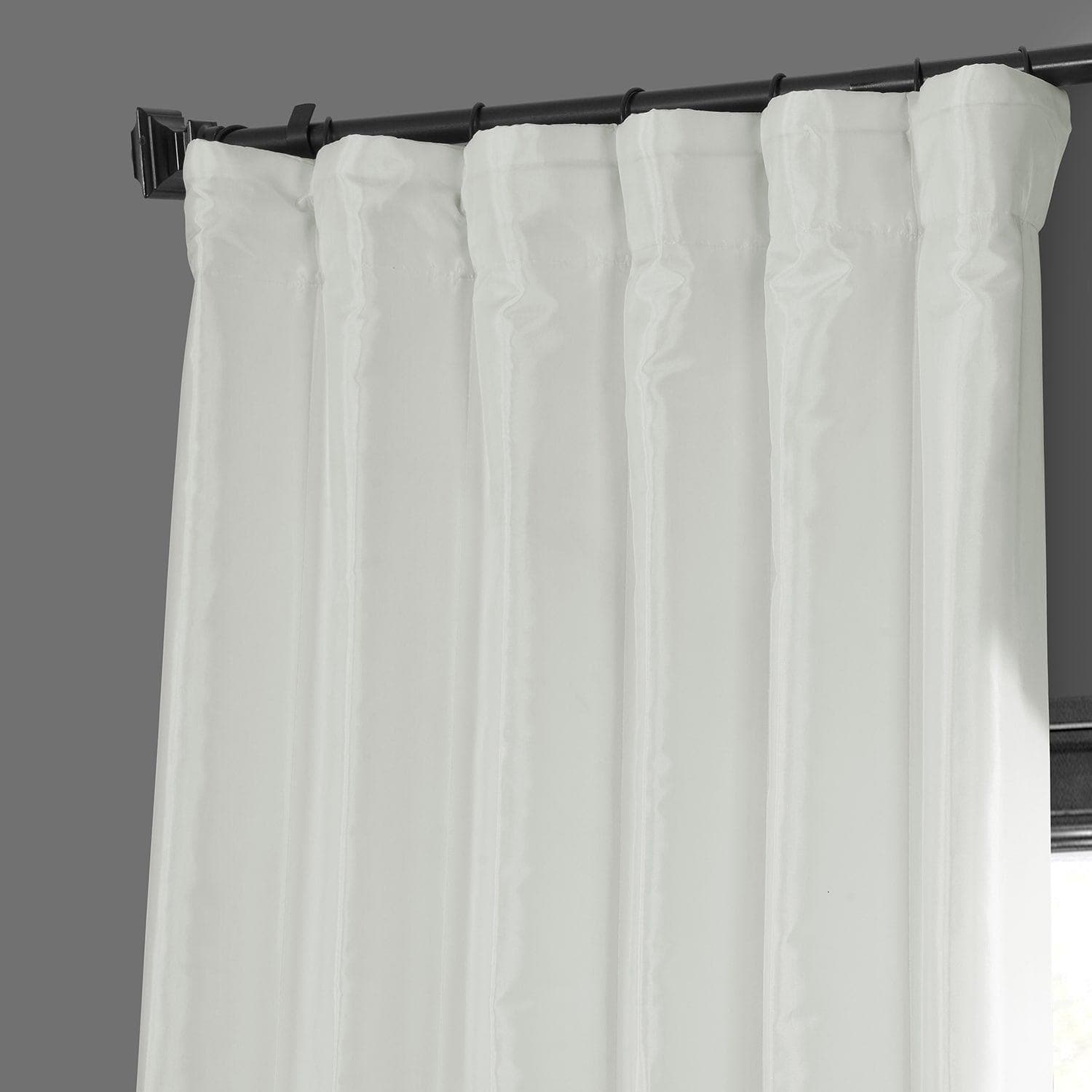 Blackout Curtains for Bedroom - Eggshell Faux Silk Taffeta Window Drapes, Thermal Insulated Room Darkening Curtain Panels for Living Room & Nursery (54x84 Inches)