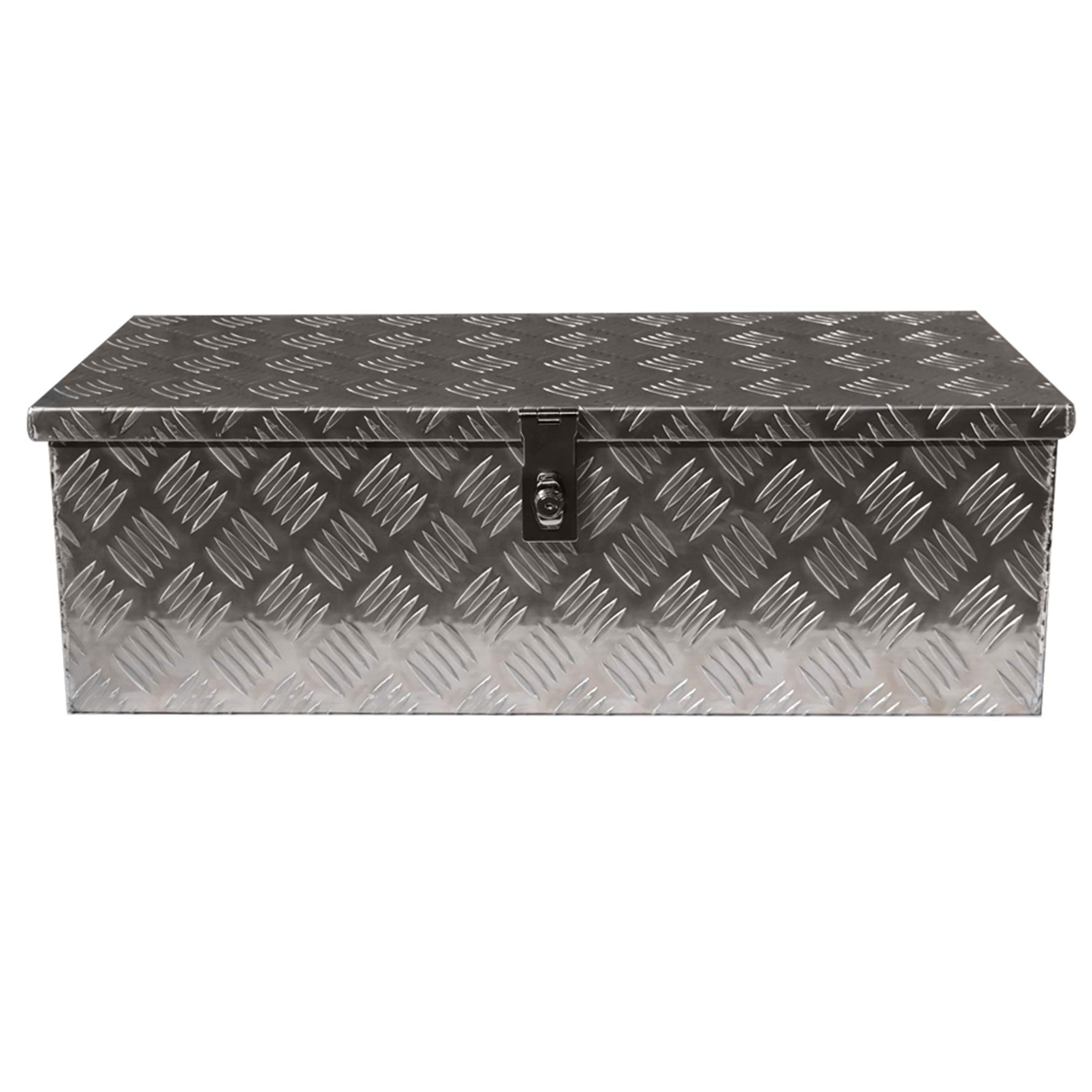 30 Inch Aluminum Tool Box with Lock - 1.5mm Thick Heavy Duty Storage Box for Trailer, Flatbed, RV & Truck | Secure Outdoor Equipment & Tool Organization