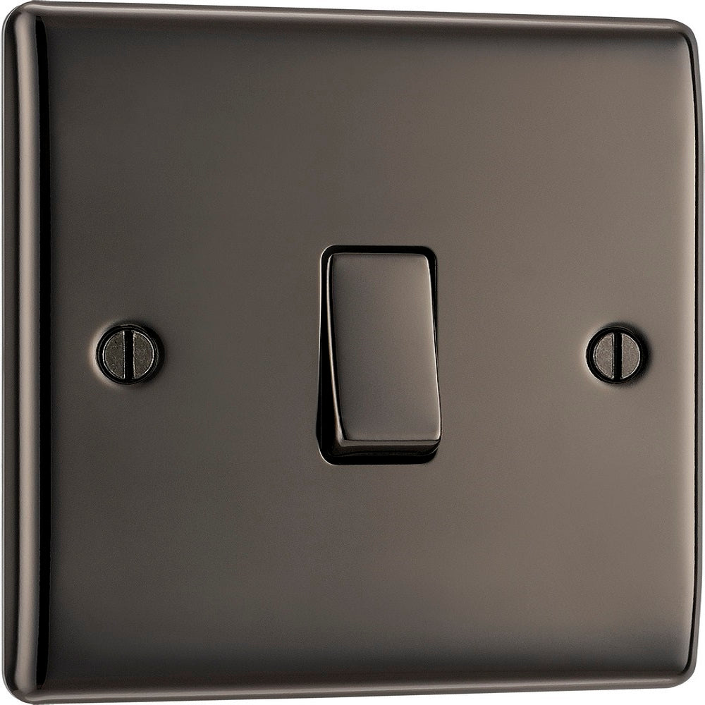 BG Nexus Metal Black Nickel Intermediate Light Switch NBN13 - Durable & Stylish for Home, Office & Commercial Use