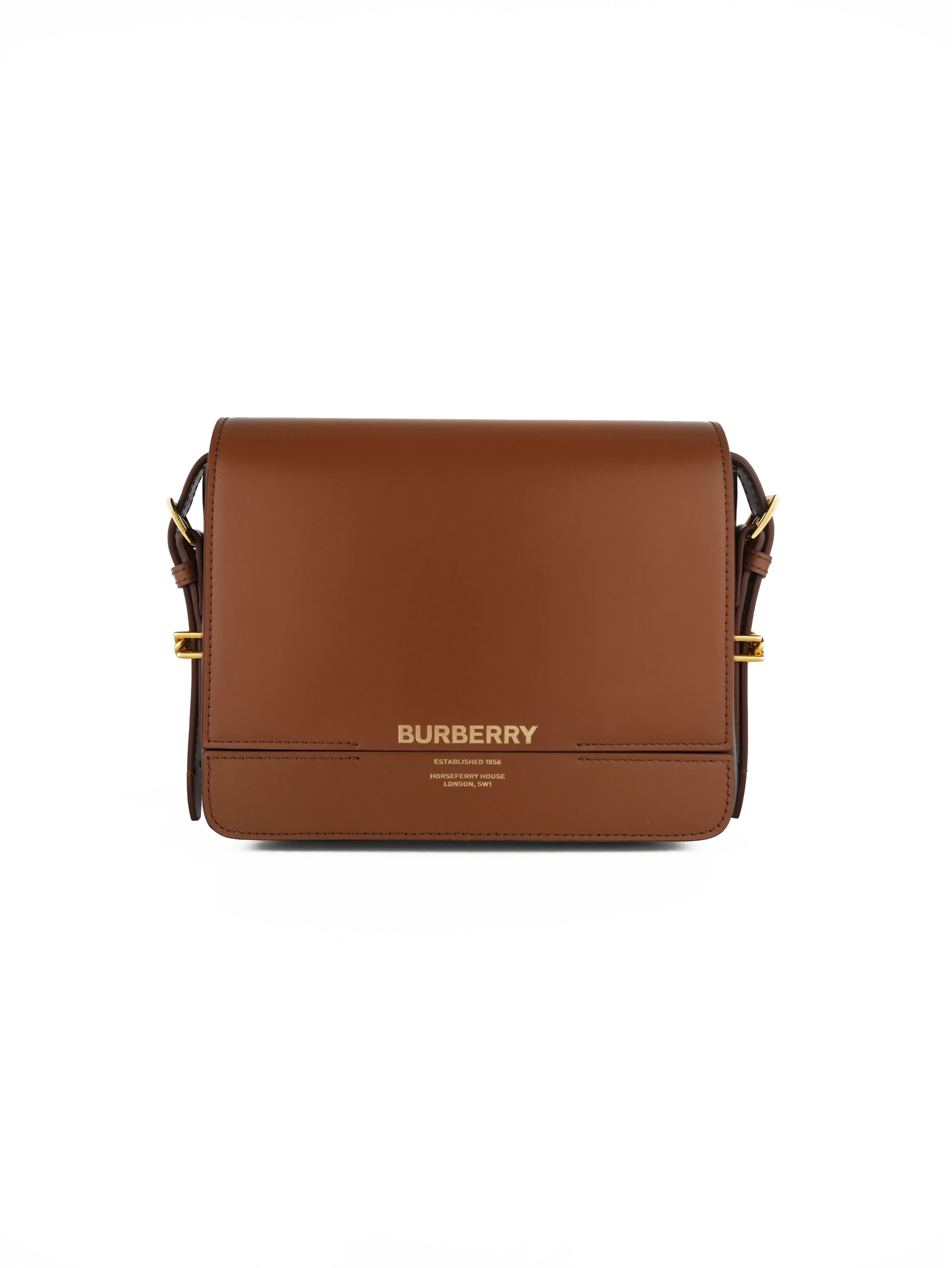 Burberry Small Grace Crossbody Bag in Brown Leather | Luxury Handbag for Women | Perfect for Work, Travel & Everyday Use