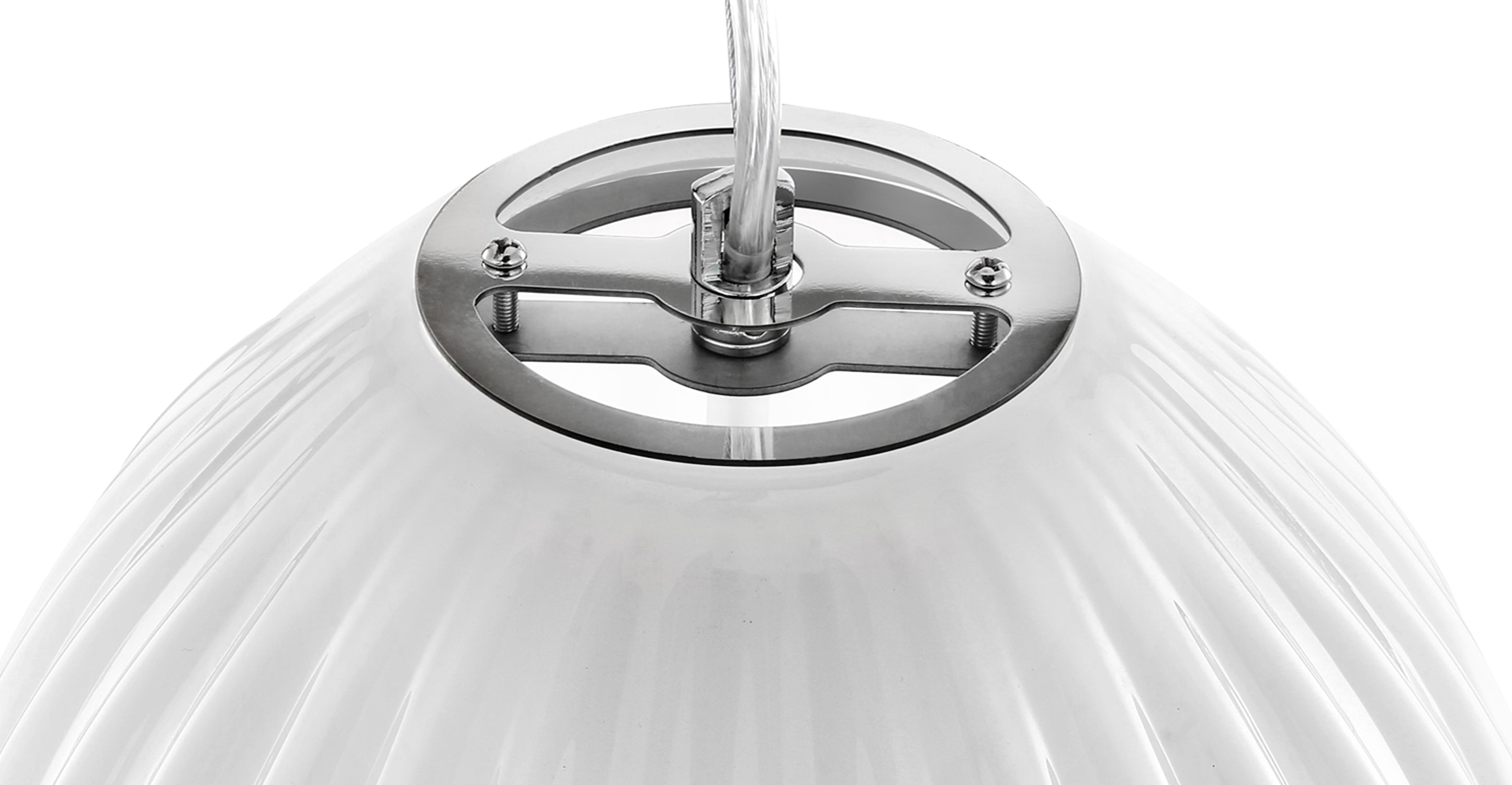 Opal 12 Glass Pendant Light - Elegant White Frosted Glass Shade for Dining Room, Kitchen Island & Bedroom Lighting
