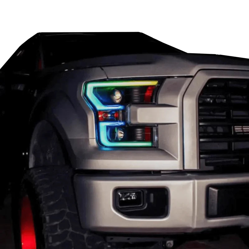 Ford F150 Multicolor DRL Light Boards for 2018-2020 Models - Upgrade Your Truck with Customizable LED Daytime Running Lights for Enhanced Style & Safety
