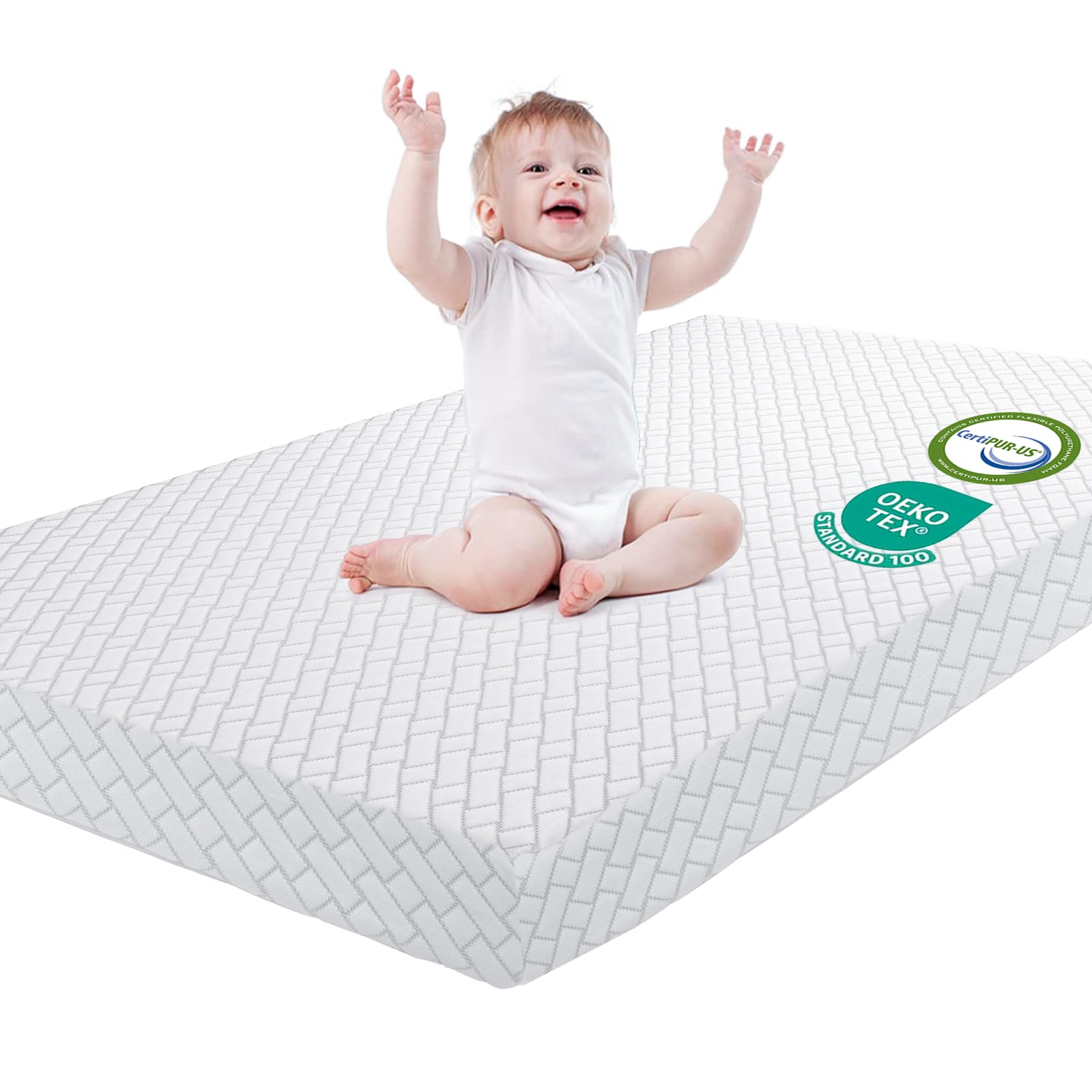 Breathable Memory Foam Pack N Play Mattress for Toddlers - 38