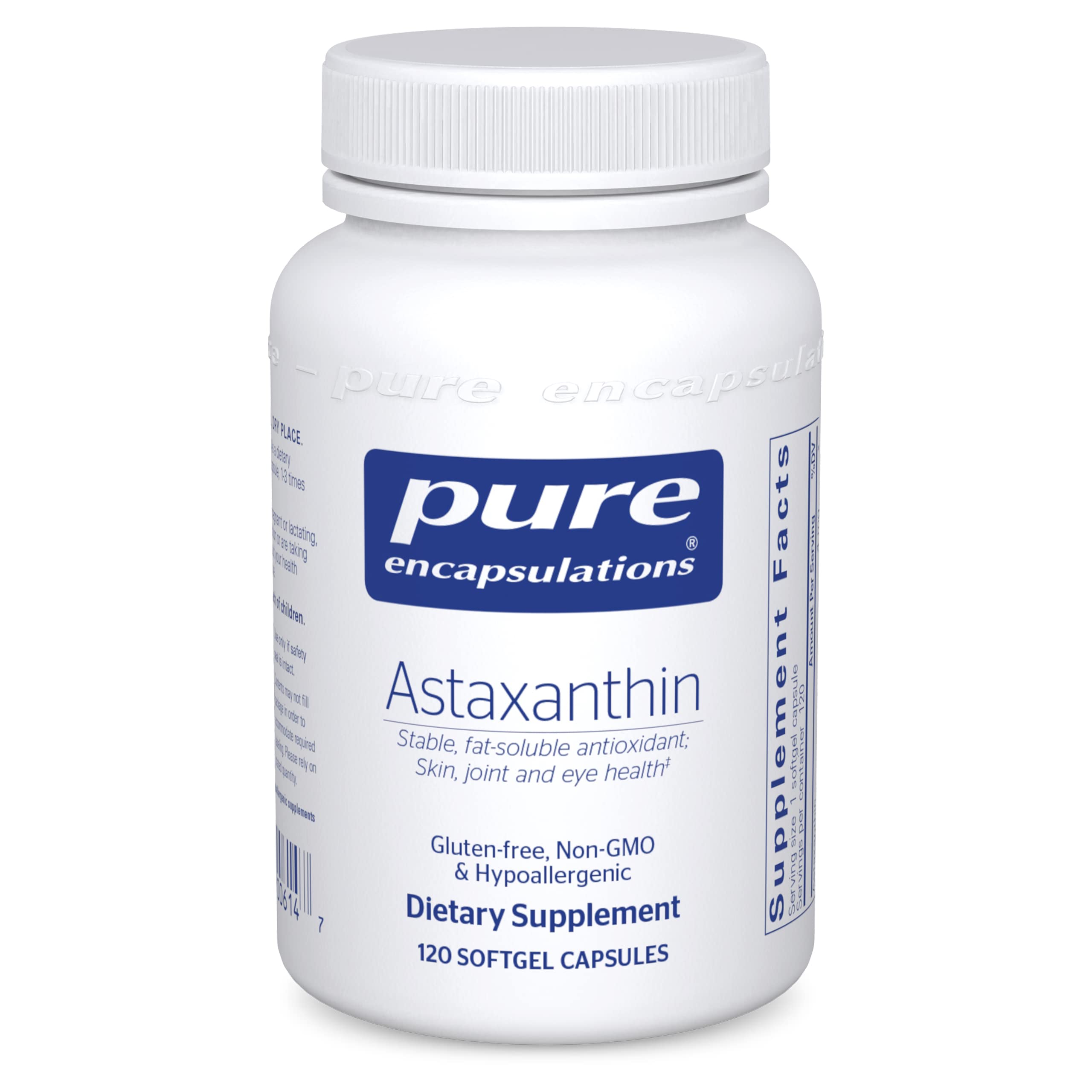 Pure Encapsulations Astaxanthin 120 Softgel Capsules - Premium Antioxidant Supplement for Joint Support, Skin Health & Eye Protection | Supports Free Radical Defense | Ideal for Active Lifestyles, Anti-Aging & Daily Wellness
