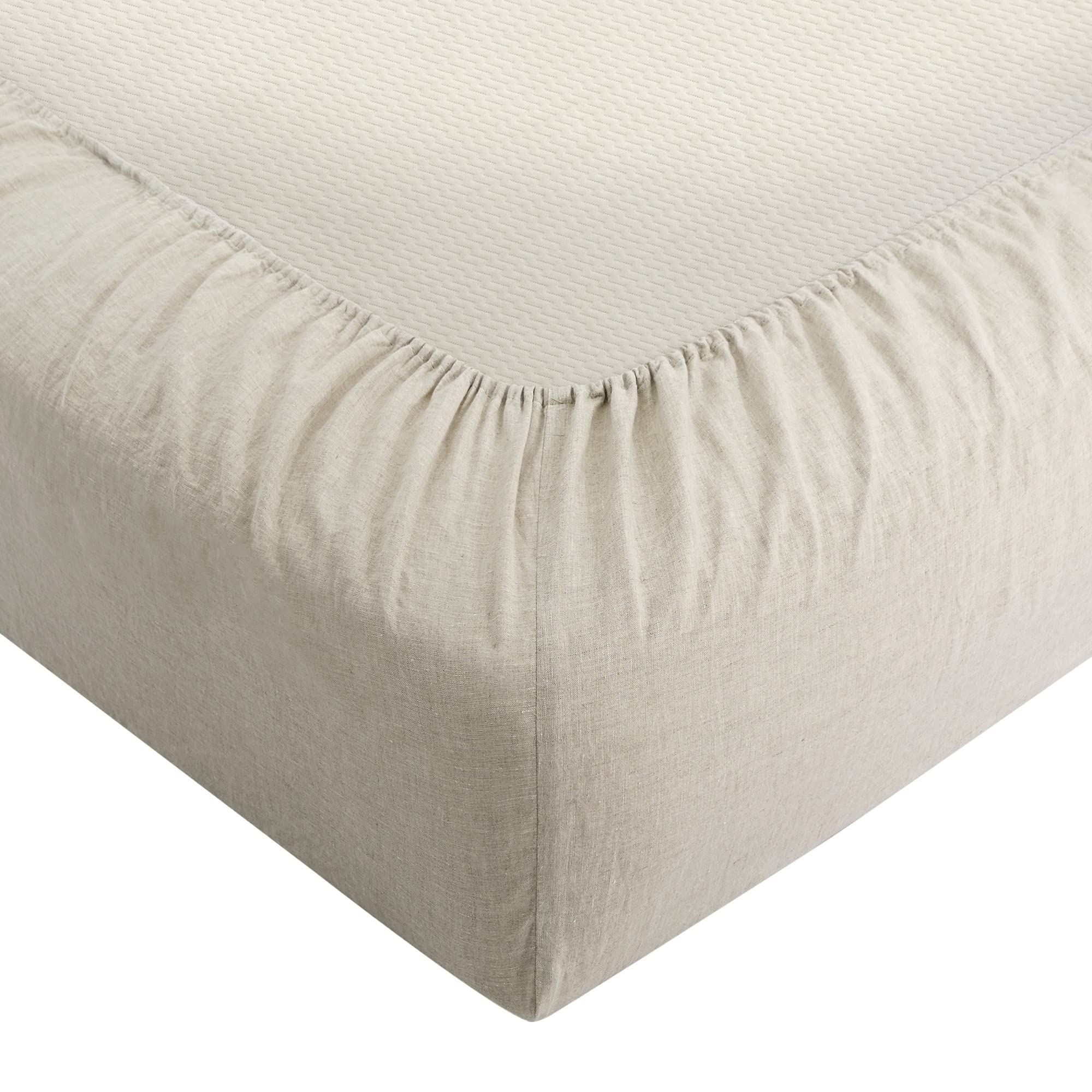 ATLINIA 100% Pure Flax Linen Bed Sheets Set King Size - Stone Washed French Linen Bedding for Farmhouse Style (Set of 4: Deep Pocket Fitted Sheet, Flat Sheet & 2 Pillowcases) - Breathable & Durable for All Seasons - Perfect for Home, Hotel, and Vacation Rental Bedrooms