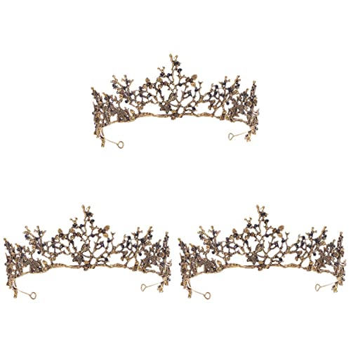 FRCOLOR 3-Piece Baroque Bridal Tiara Set - Crystal Wedding Crown & Vintage Hair Accessories for Brides, Bridesmaids, and Prom - Perfect for Weddings, Pageants, and Special Occasions