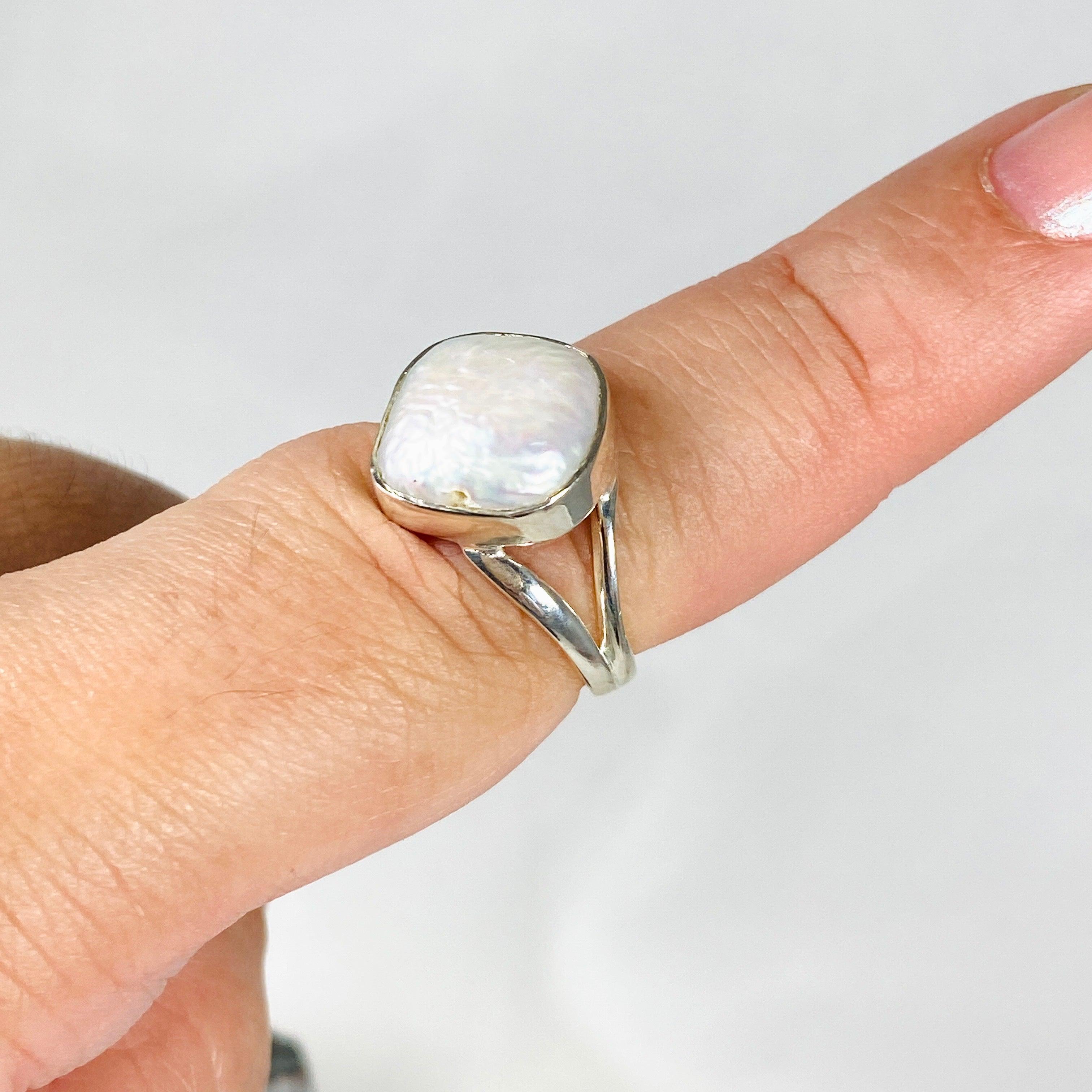 Elegant Pearl Ring Size 8 - KRGJ2931 for Women | Perfect for Weddings, Parties & Special Occasions