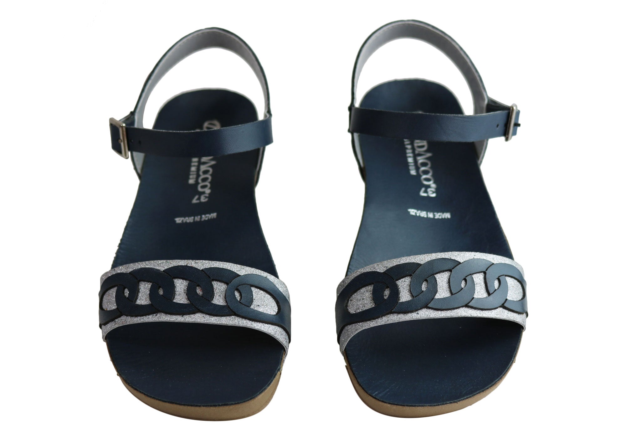 Andacco Corrie Women's Comfortable Leather Flat Sandals - Handmade in Brazil - Perfect for Summer, Beach & Casual Outings