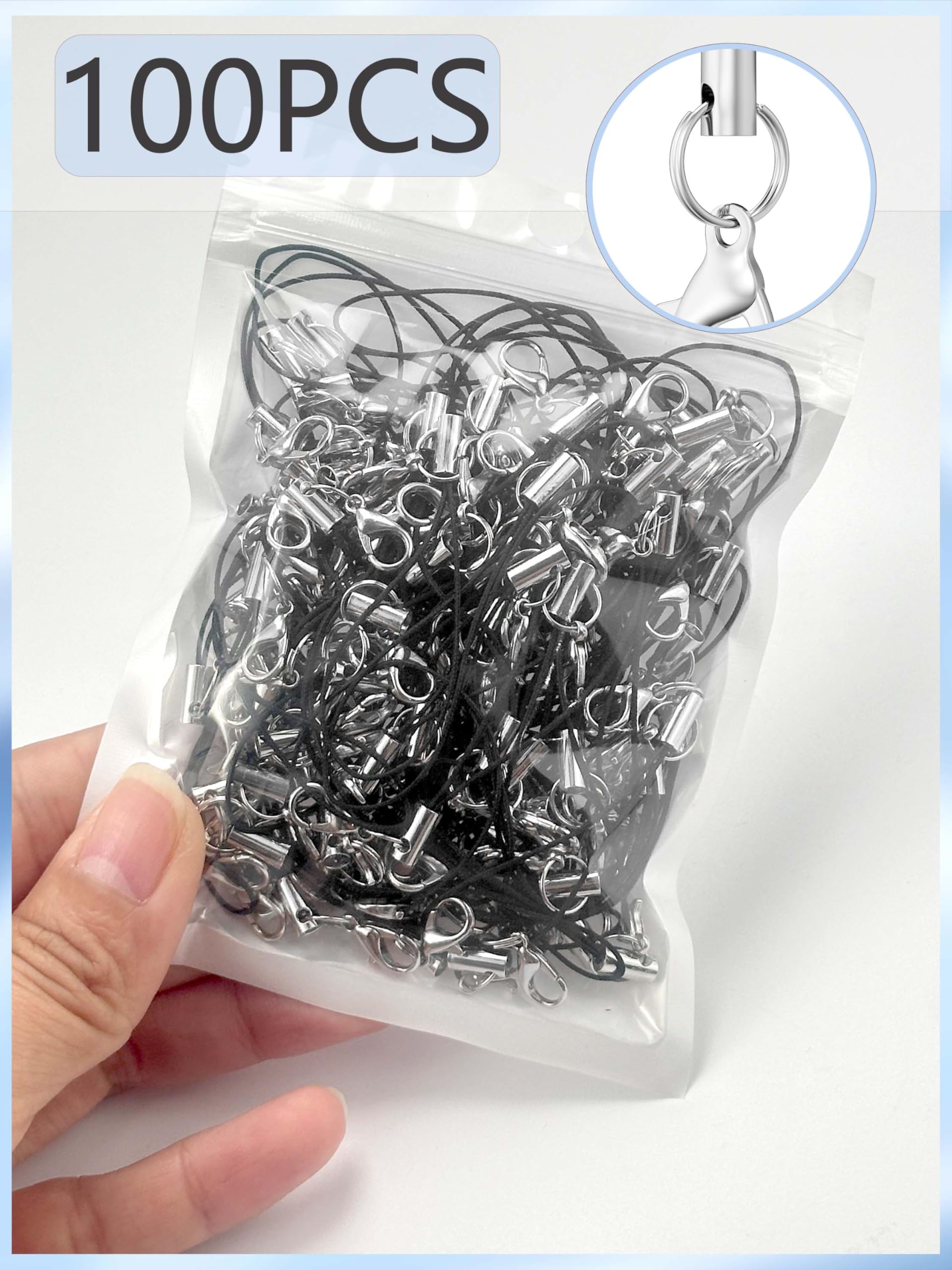 Phone Charms Strap with Lobster Clasp - Durable Lanyard Strap for Cell Phone, Keychain & USB Drive - DIY Jewelry Mobile Accessories - Perfect for School, Office & Travel