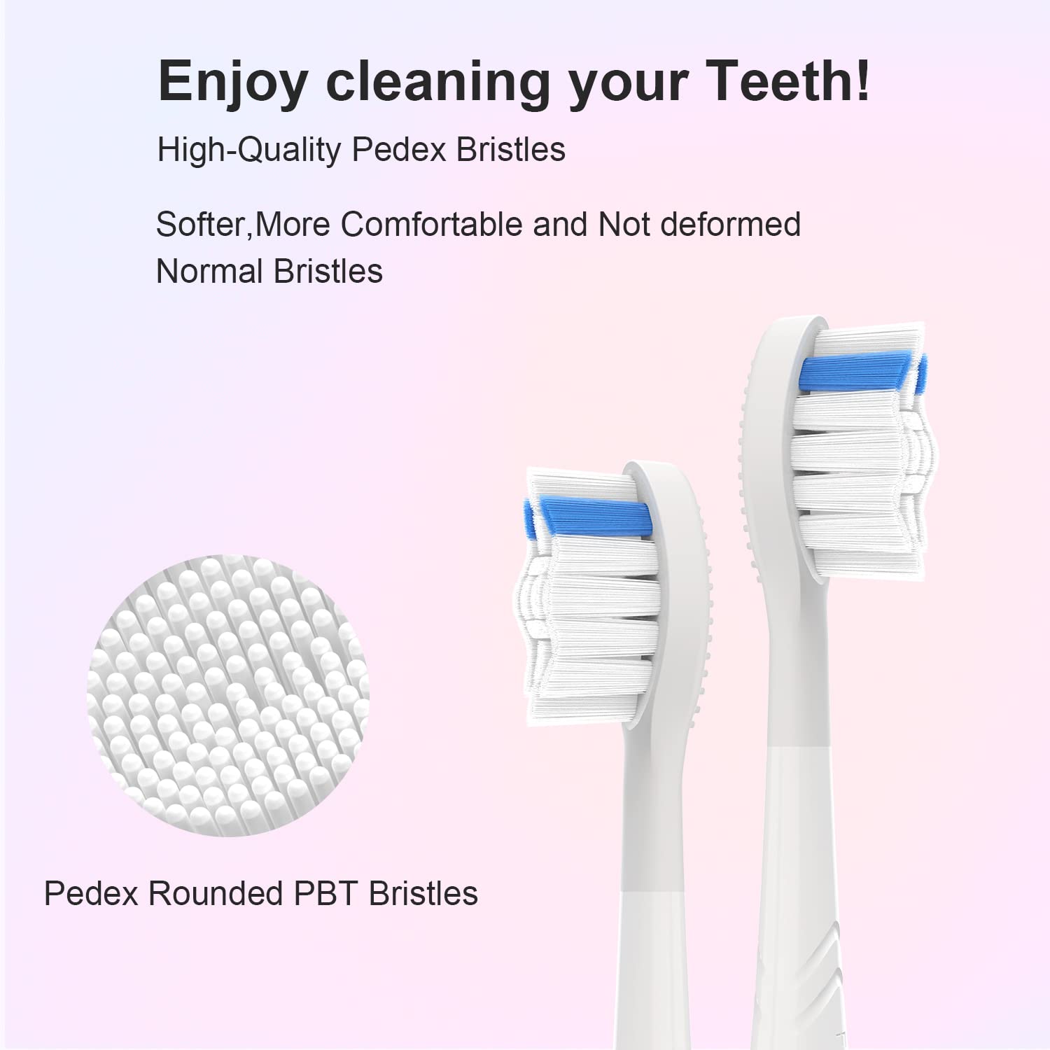 Replacement Brush Heads for Electric Toothbrush - Soft Bristles for Sensitive Teeth - 4 Pack Refill Heads Compatible with APEX/NOV/LUX Models - Perfect for Travel, Home & Daily Oral Care Routine