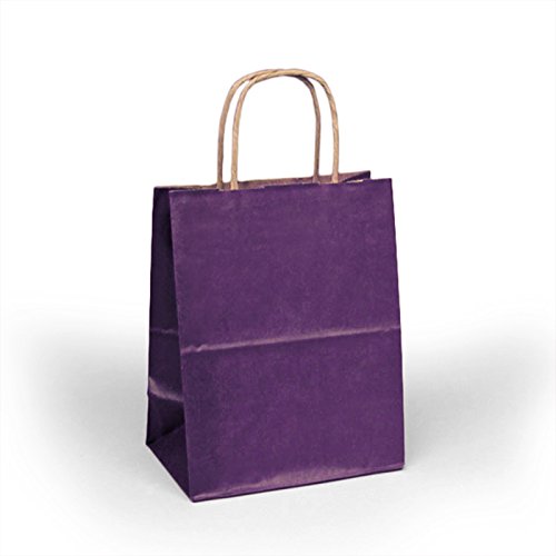 Eco-Friendly Purple Kraft Paper Bags - Pack of 25 | 16 Inch Wide | Perfect for Gift Wrapping, Party Favors & Retail Packaging