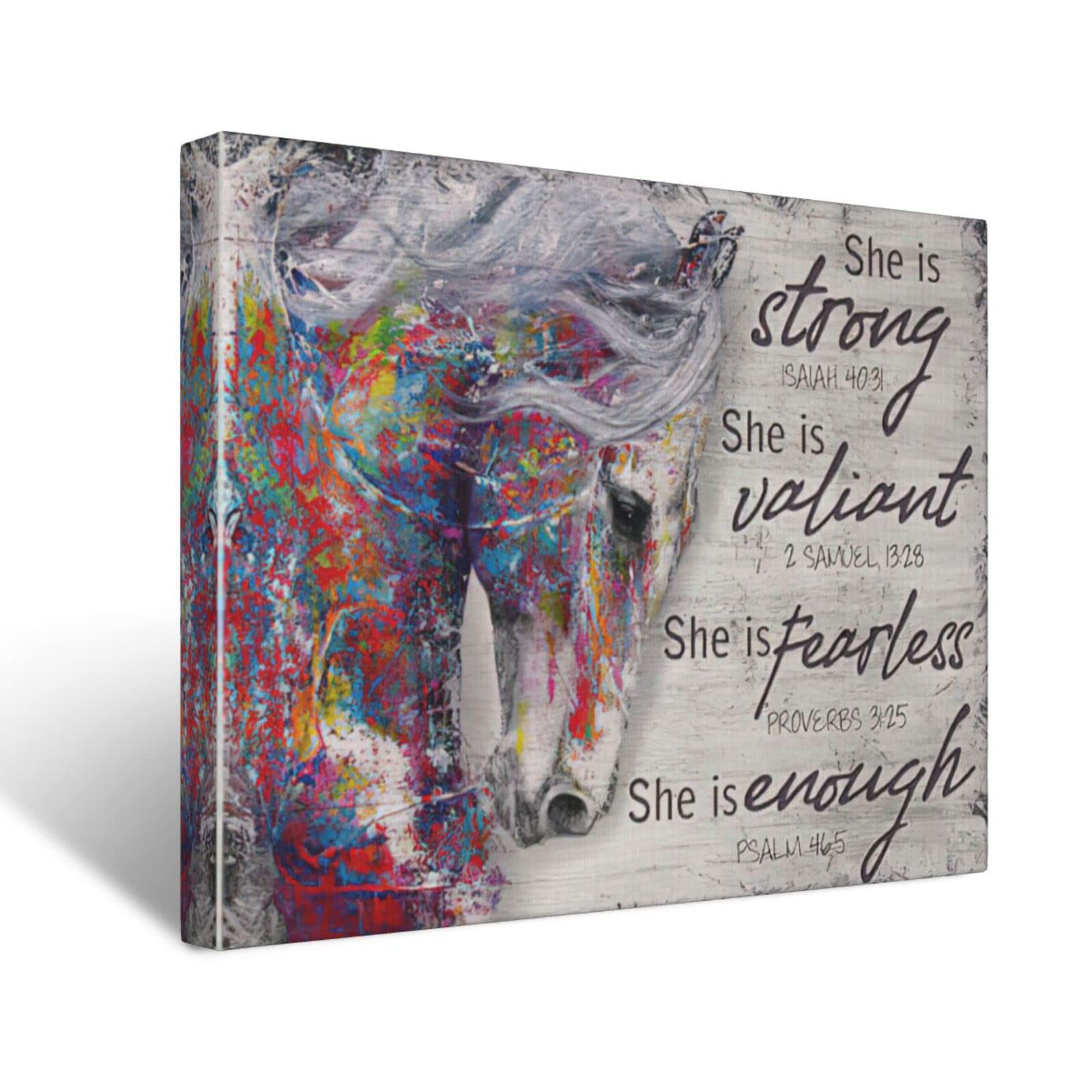 Inspirational Horse Quotes Wall Art - Modern Canvas Painting for Home & Office Decor - Beautiful Fashion Picture for Living Room, Bedroom & Workspace