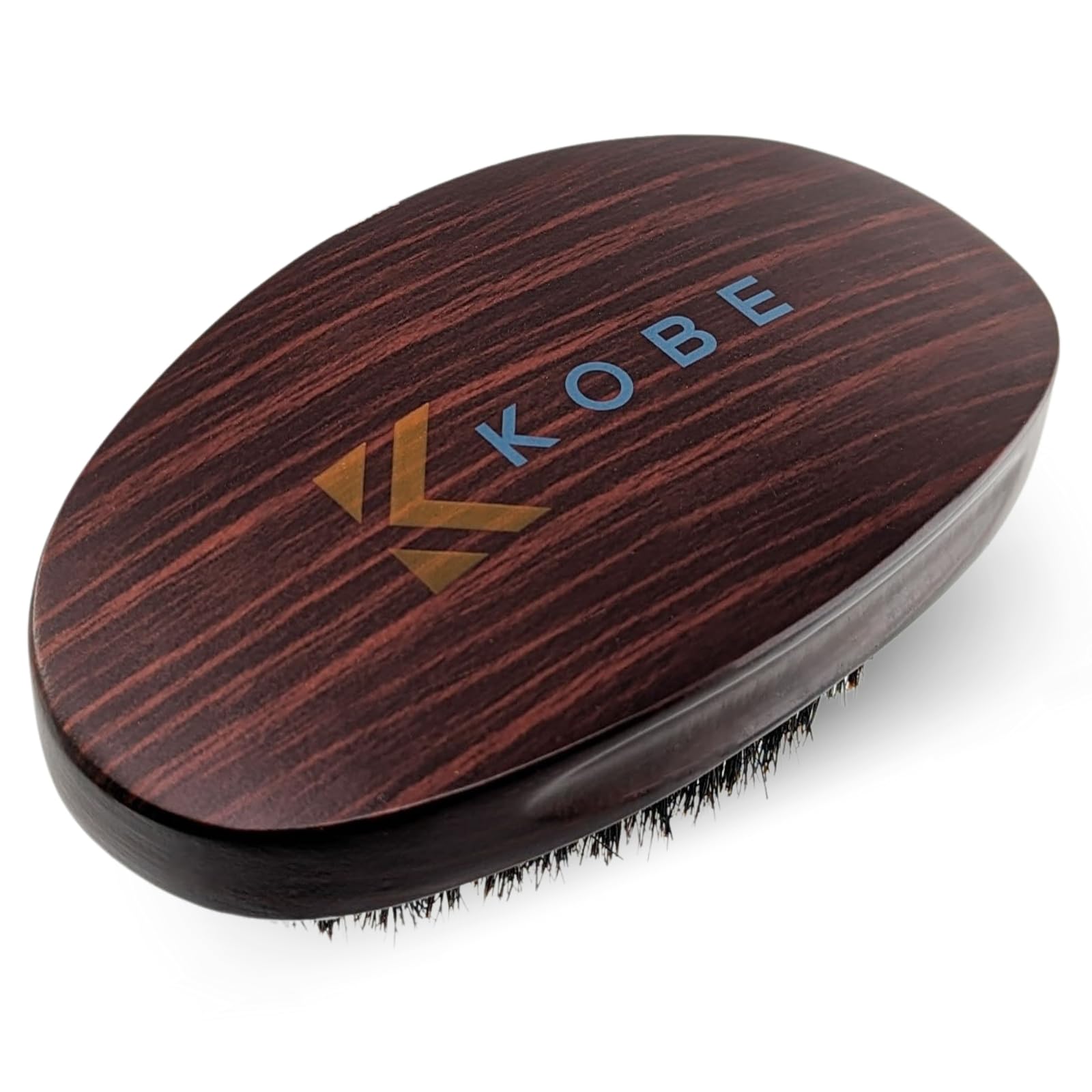 Kobe Grant Palm Brush - 100% Natural Boar Bristle Hair & Beard Brush for Men - Military Style Wooden Hairbrush - Perfect with Beard Oils & Styling Products - Ideal for Daily Grooming, Travel & Salon Use