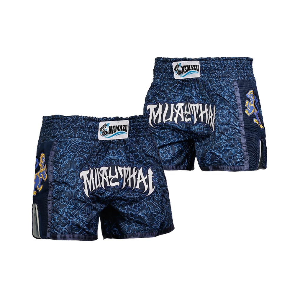 NAMAZU Muay Thai Shorts for Men & Women - Premium MMA, Boxing & Kickboxing Shorts - Breathable & Durable for Gym Training & Competition