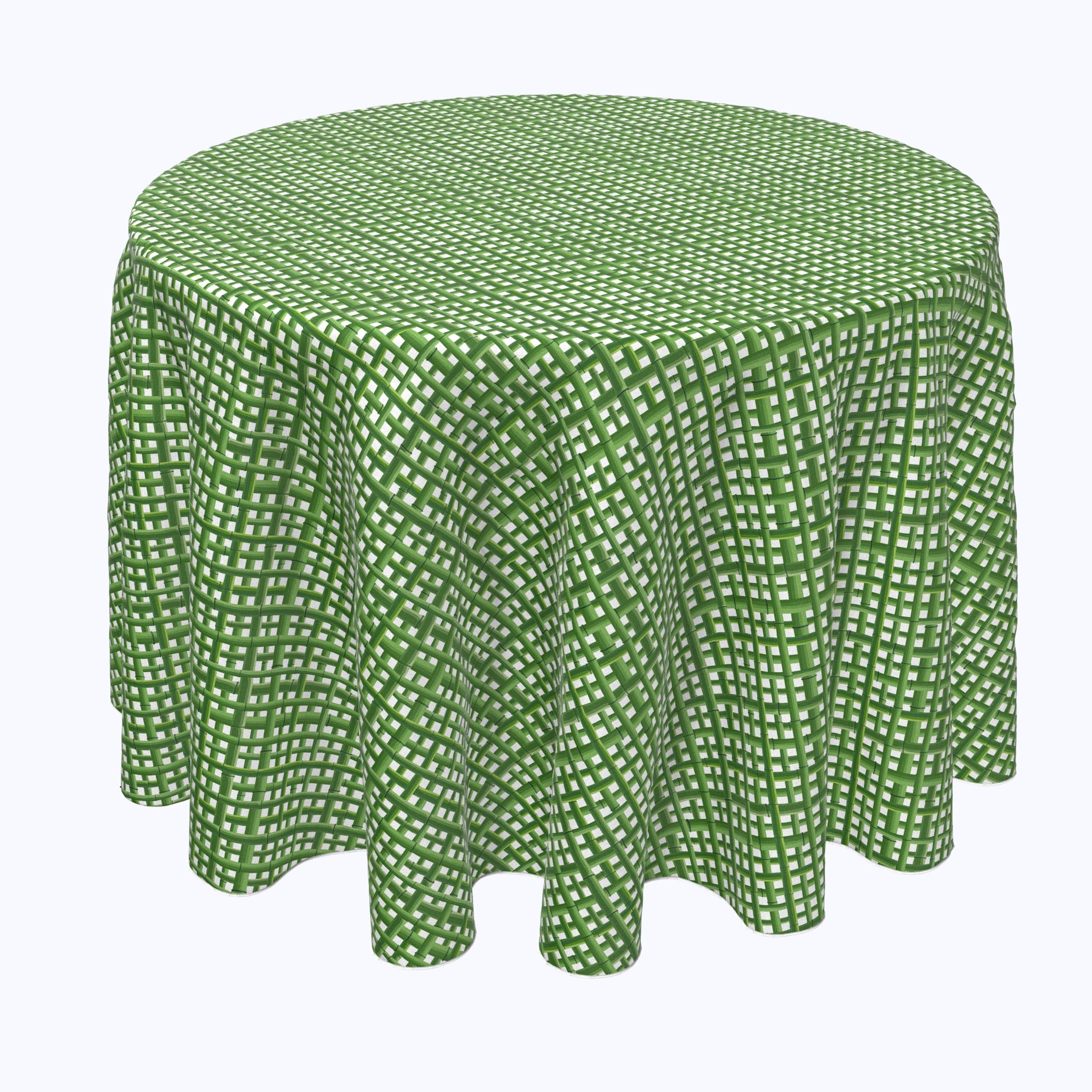 Eco-Friendly Bamboo Green Grid Fence Rounds for Garden, Yard, and Outdoor Decor | Natural Privacy Screen & Plant Support